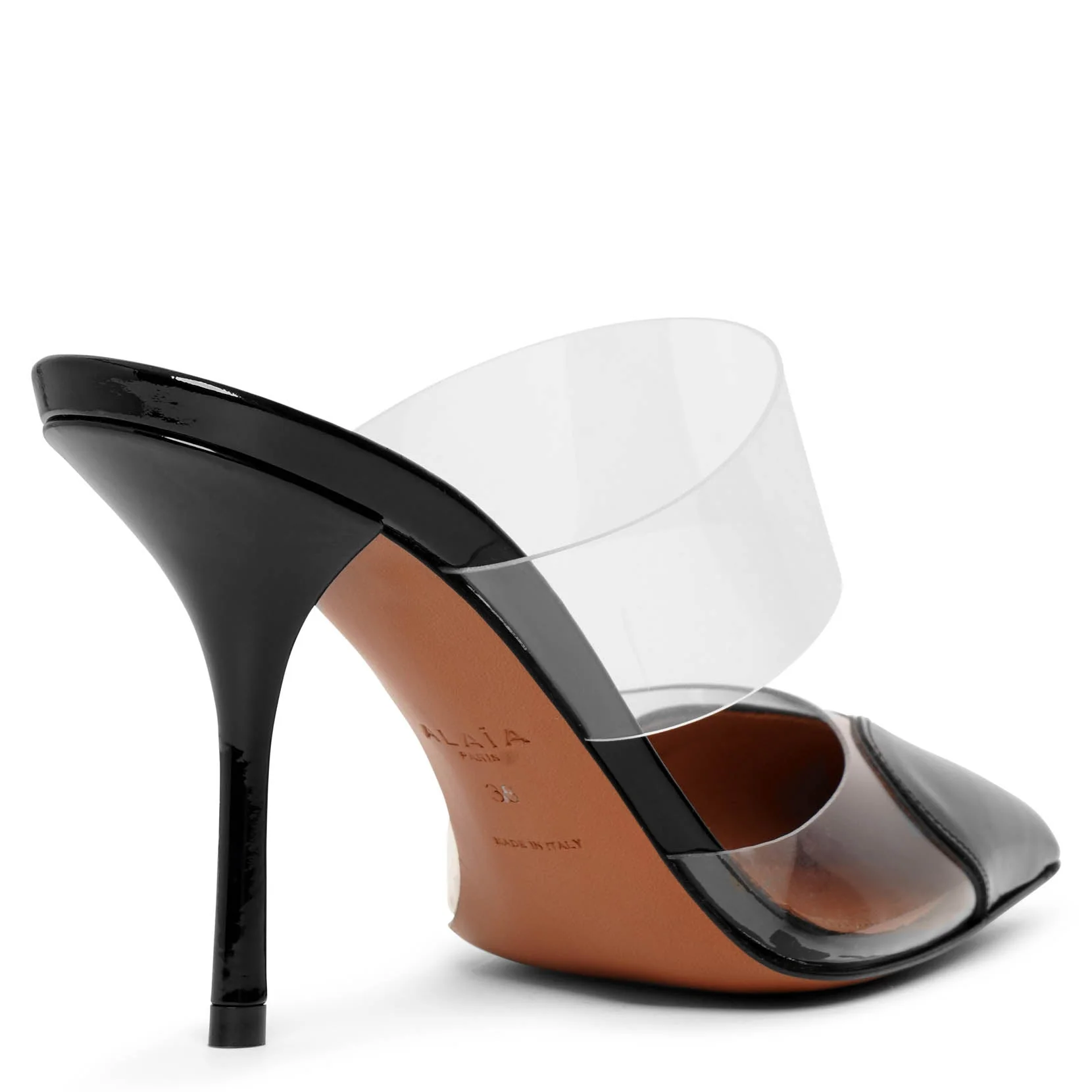 Coeur 90 black patent mule pumps - Image 4