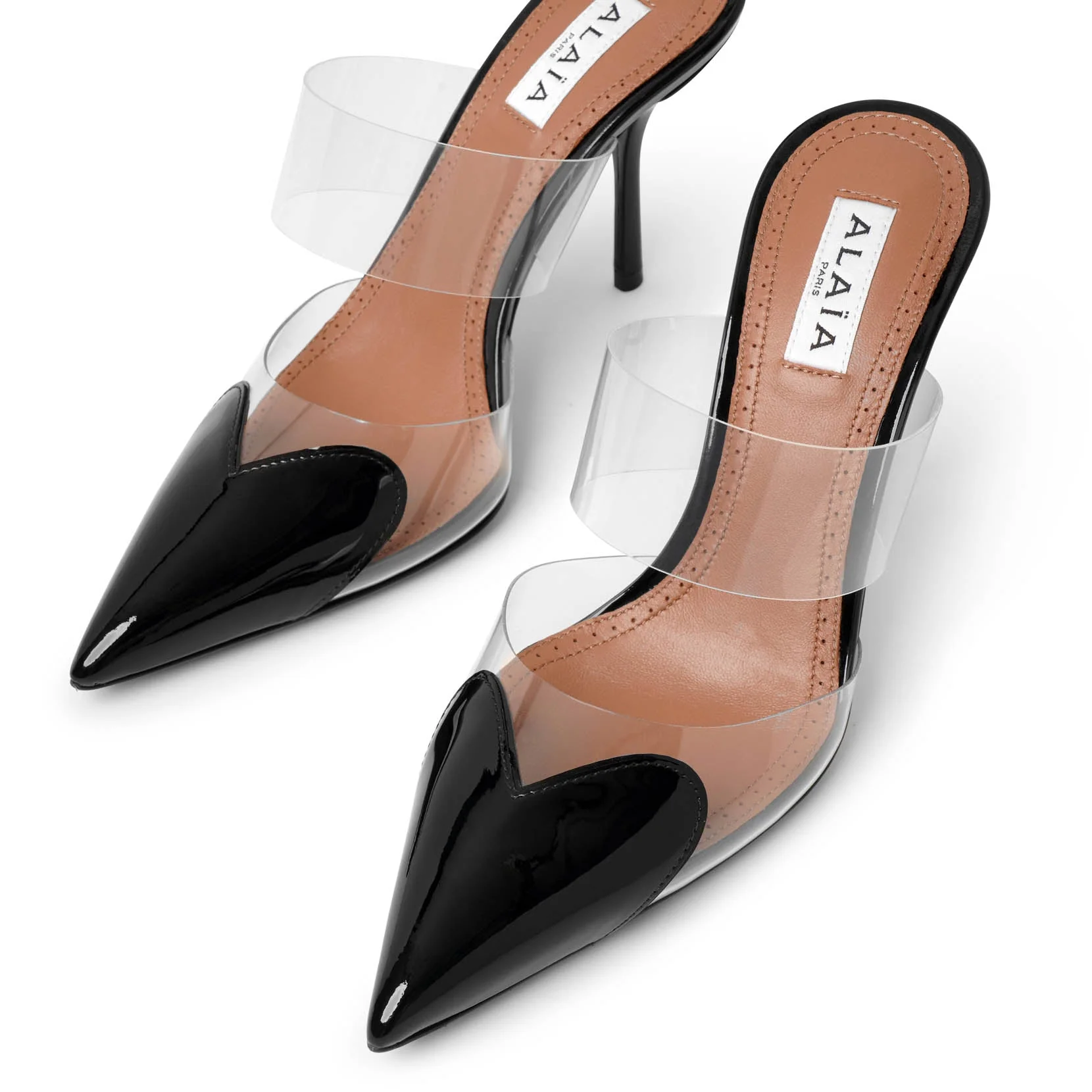 Coeur 90 black patent mule pumps - Image 5