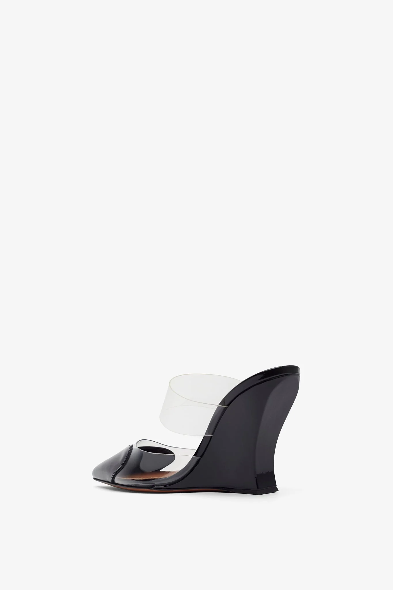 Coeur 90 black patent wedge mules - Image 4
