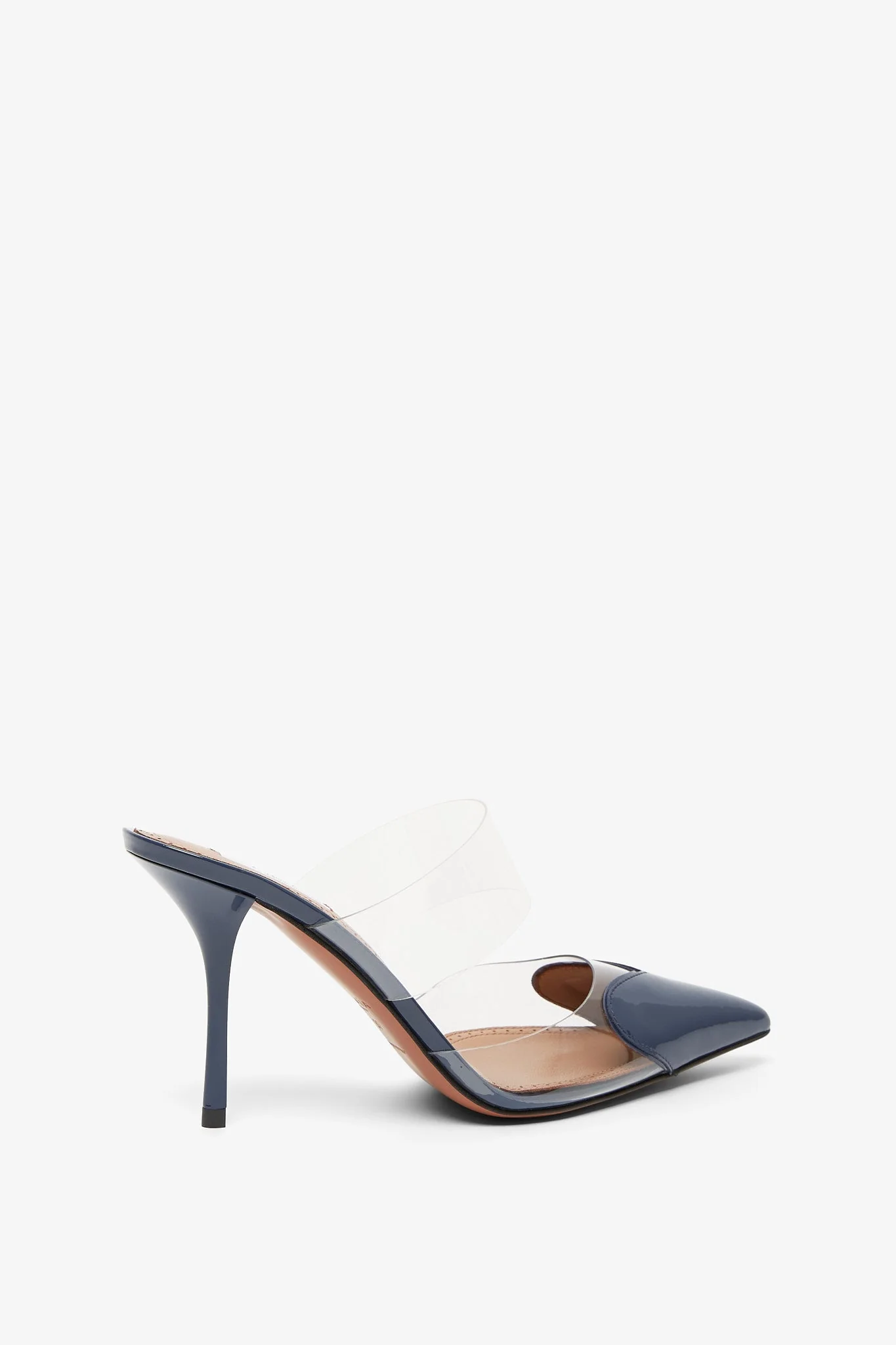 Coeur 90 blue patent mule pumps - Image 3