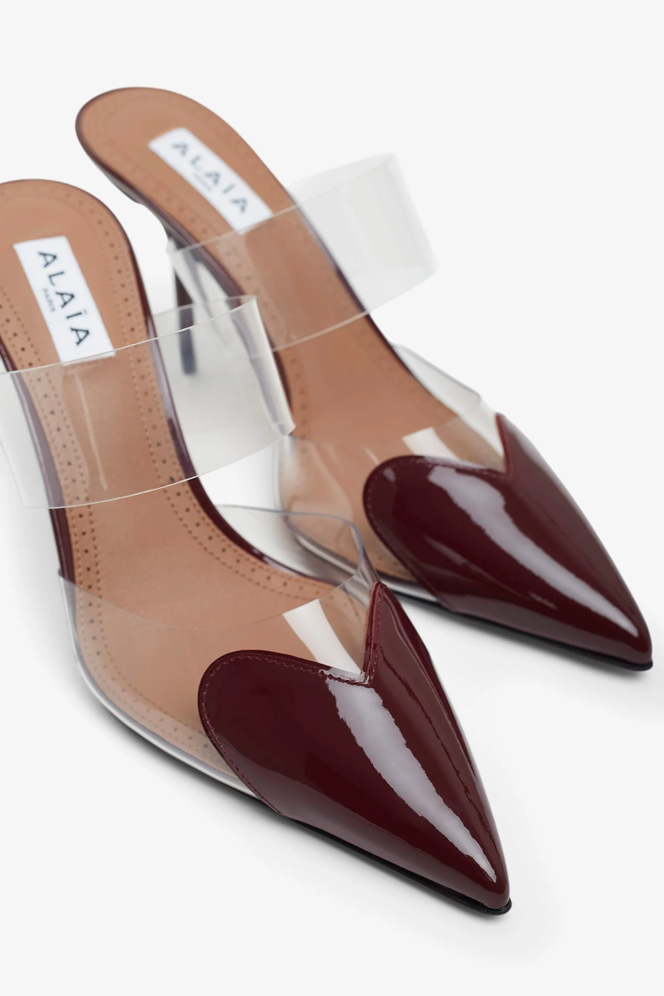 Coeur 90 burgundy mule pumps - Image 4