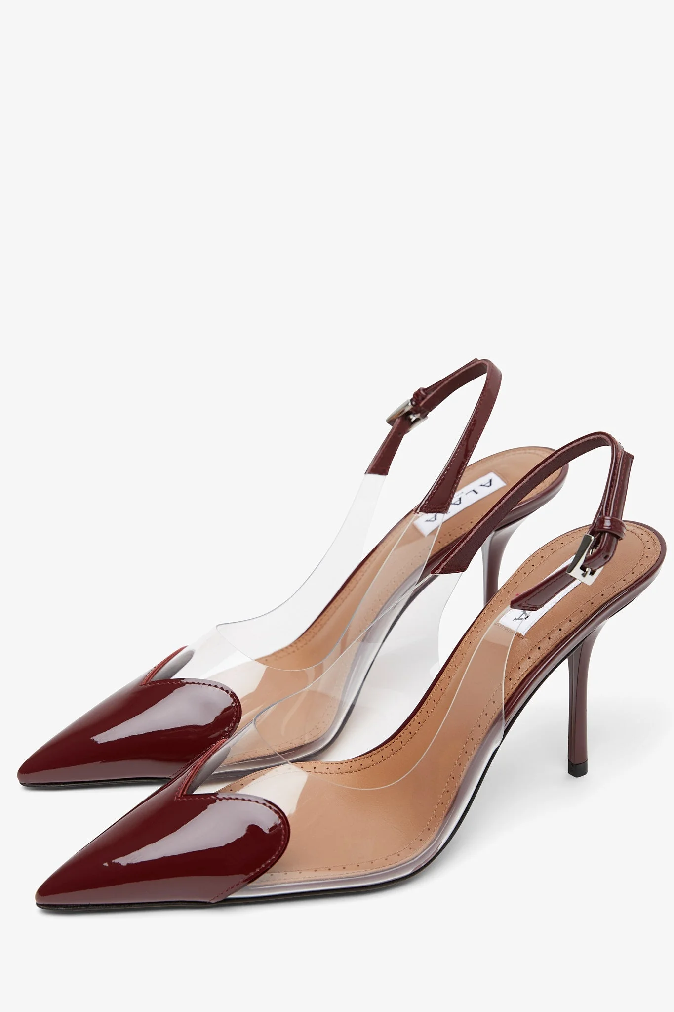 Coeur 90 dark red patent slingbacks - Image 5