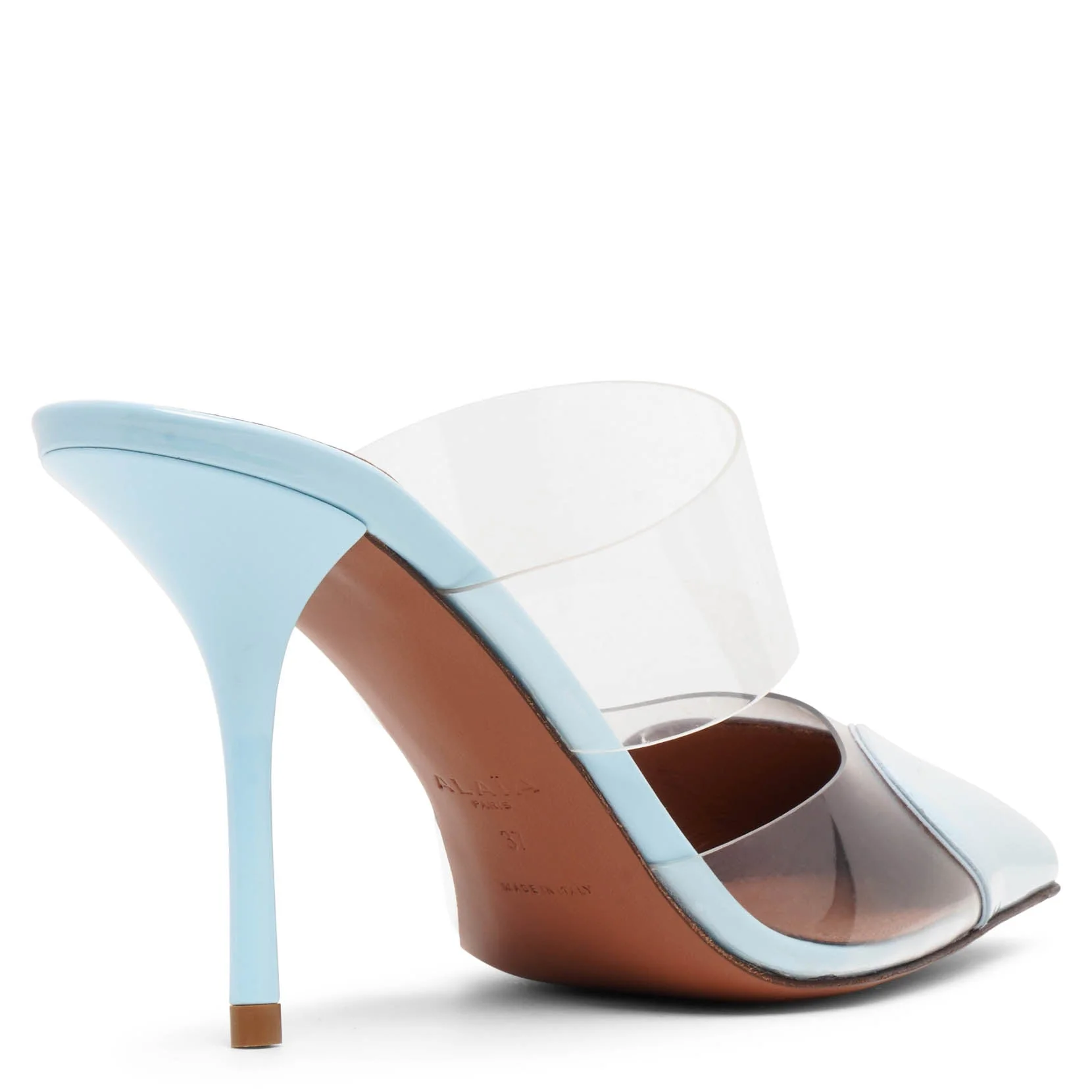 Coeur 90 light blue patent mule pumps - Image 4