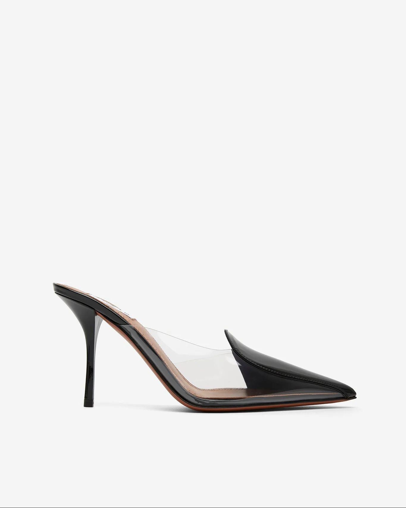 Coeur abstrait patent leather mules