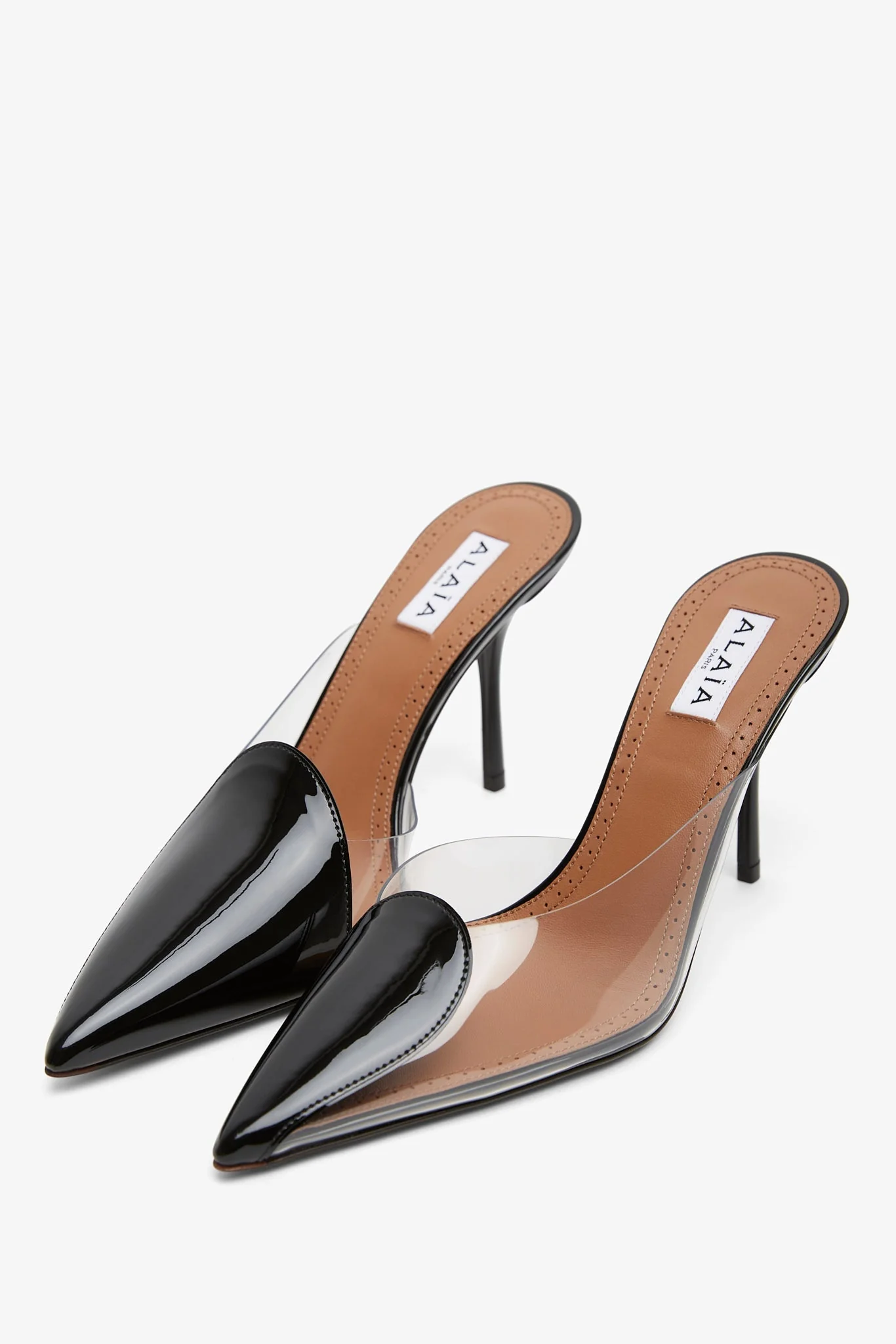 Coeur abstrait patent leather mules - Image 4