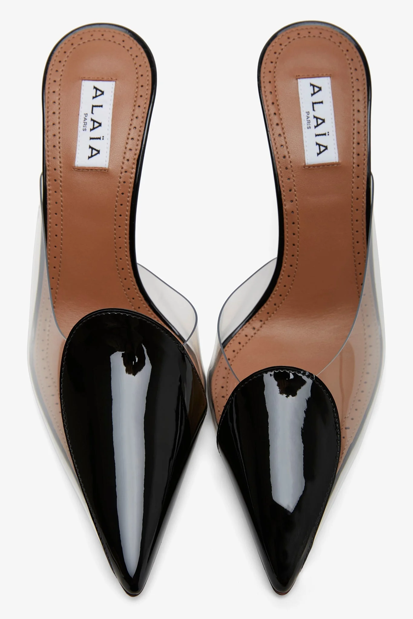 Coeur abstrait patent leather mules - Image 6