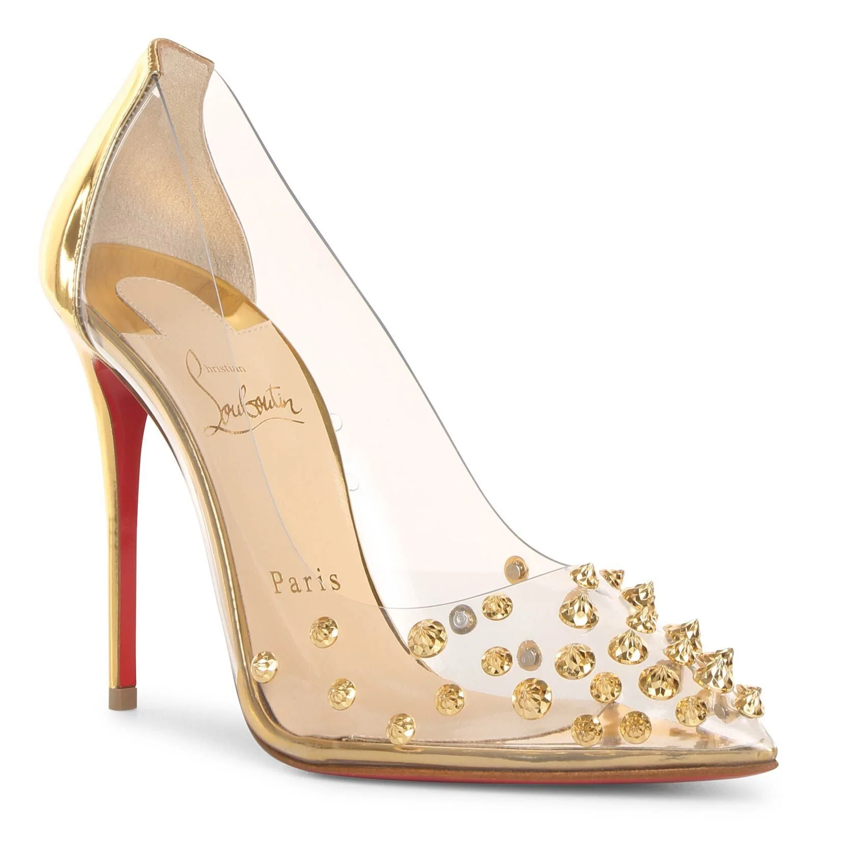 Collaclou 100 pvc gold studs pumps - Image 2
