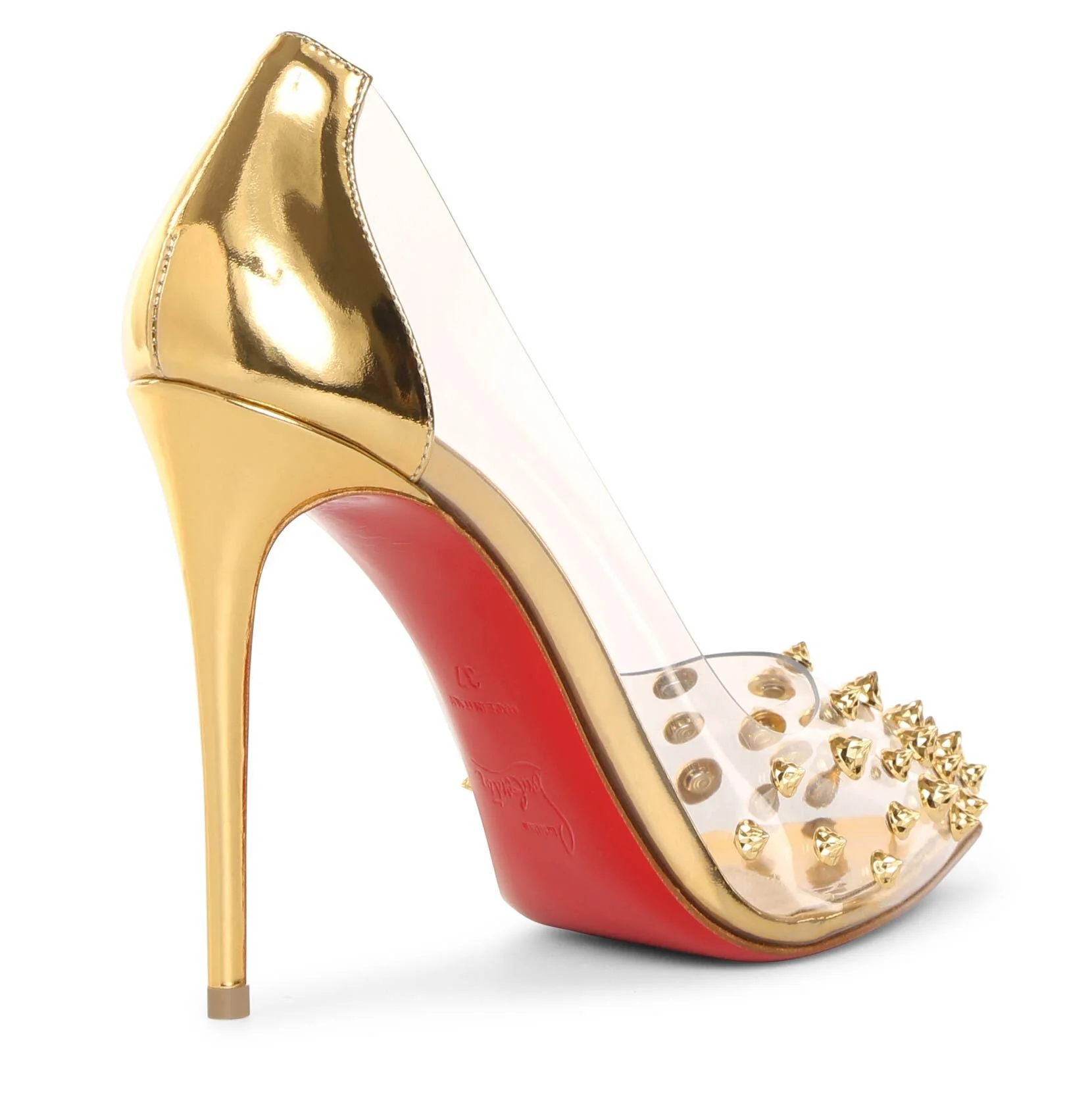 Collaclou 100 pvc gold studs pumps - Image 3