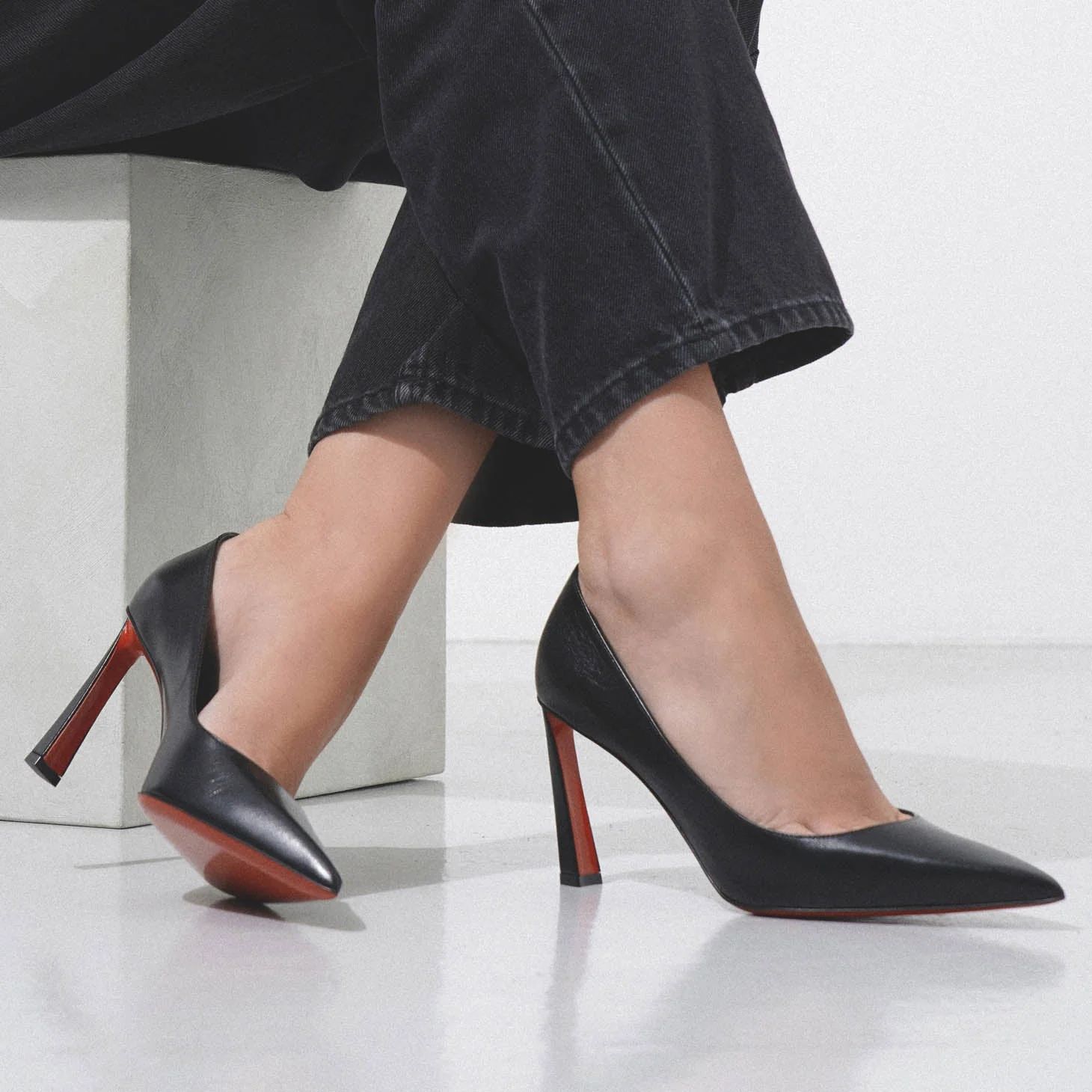 Condora 85 black leather pumps - Image 7