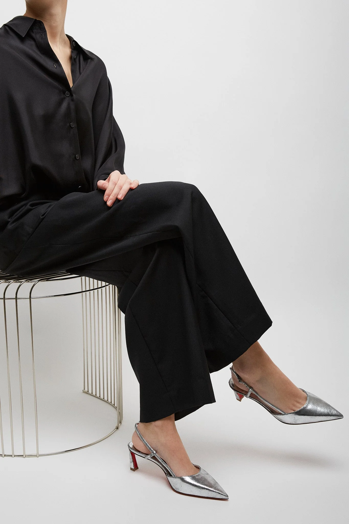 Condoroline 55 silver pumps - Image 6