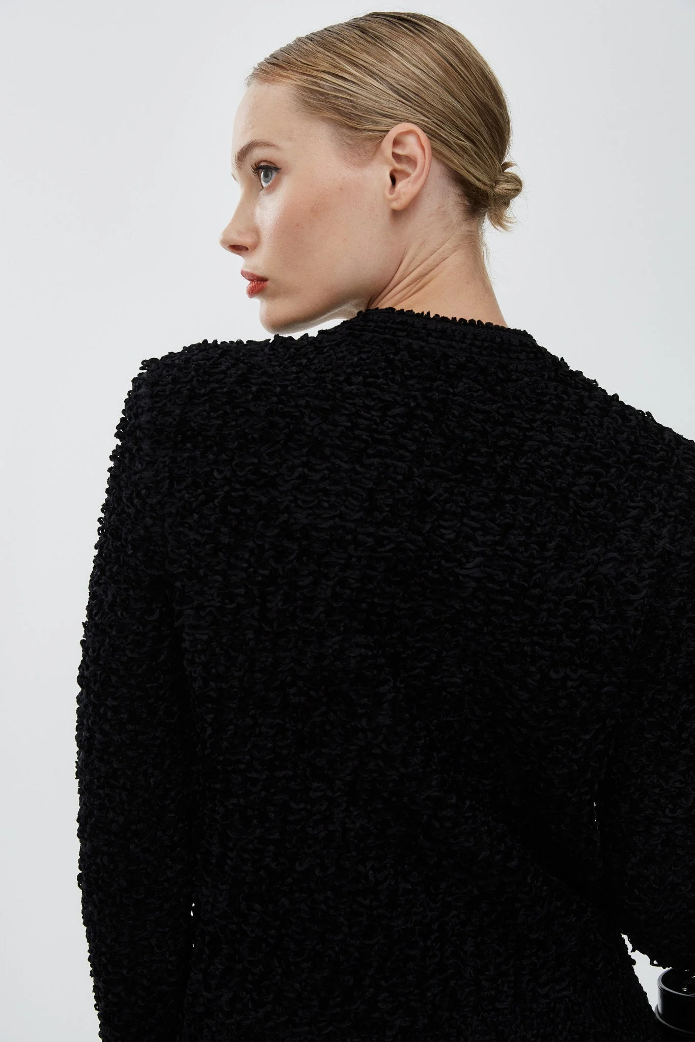 Crewneck black cardigan - Image 3