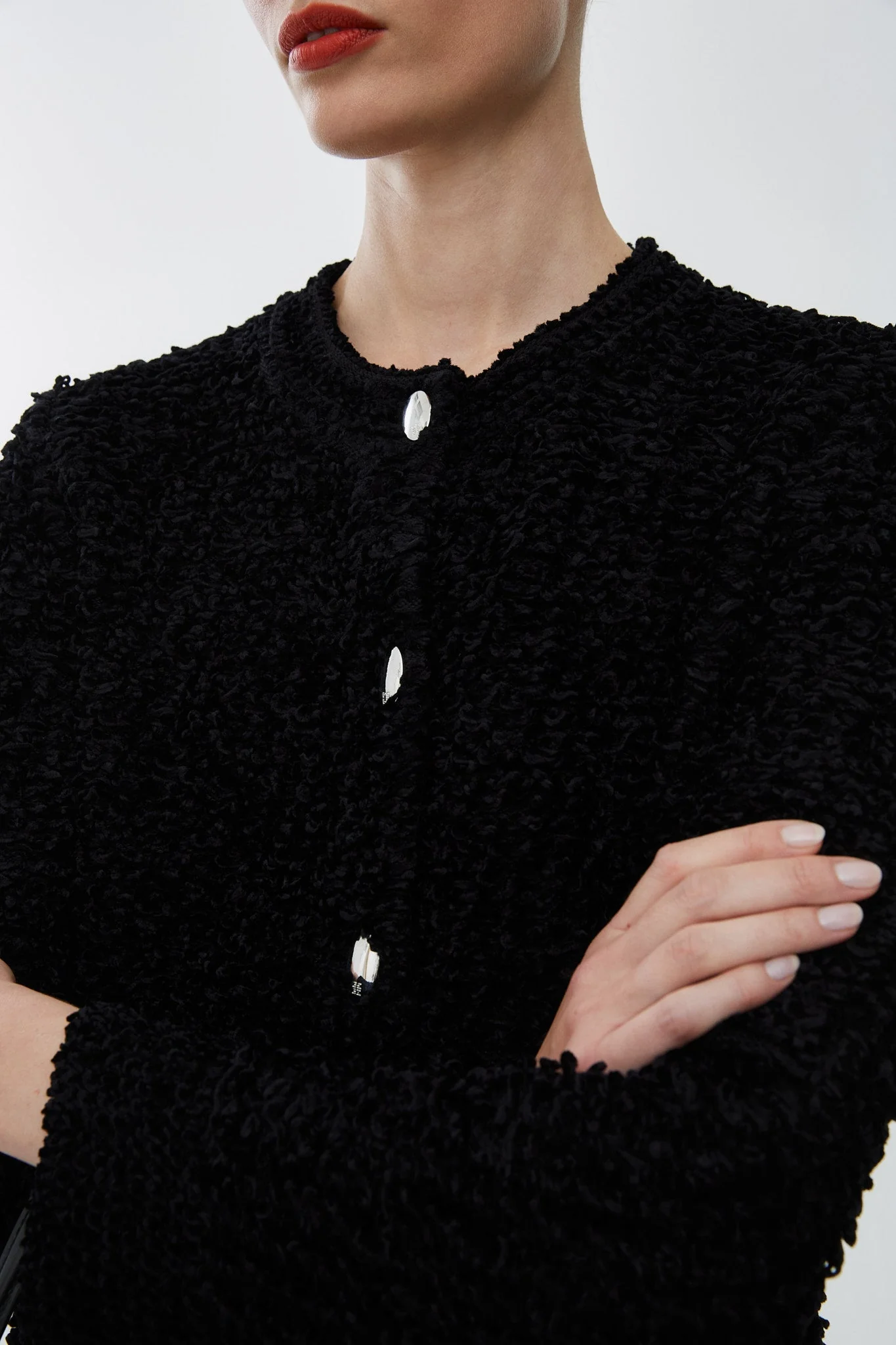 Crewneck black cardigan - Image 5