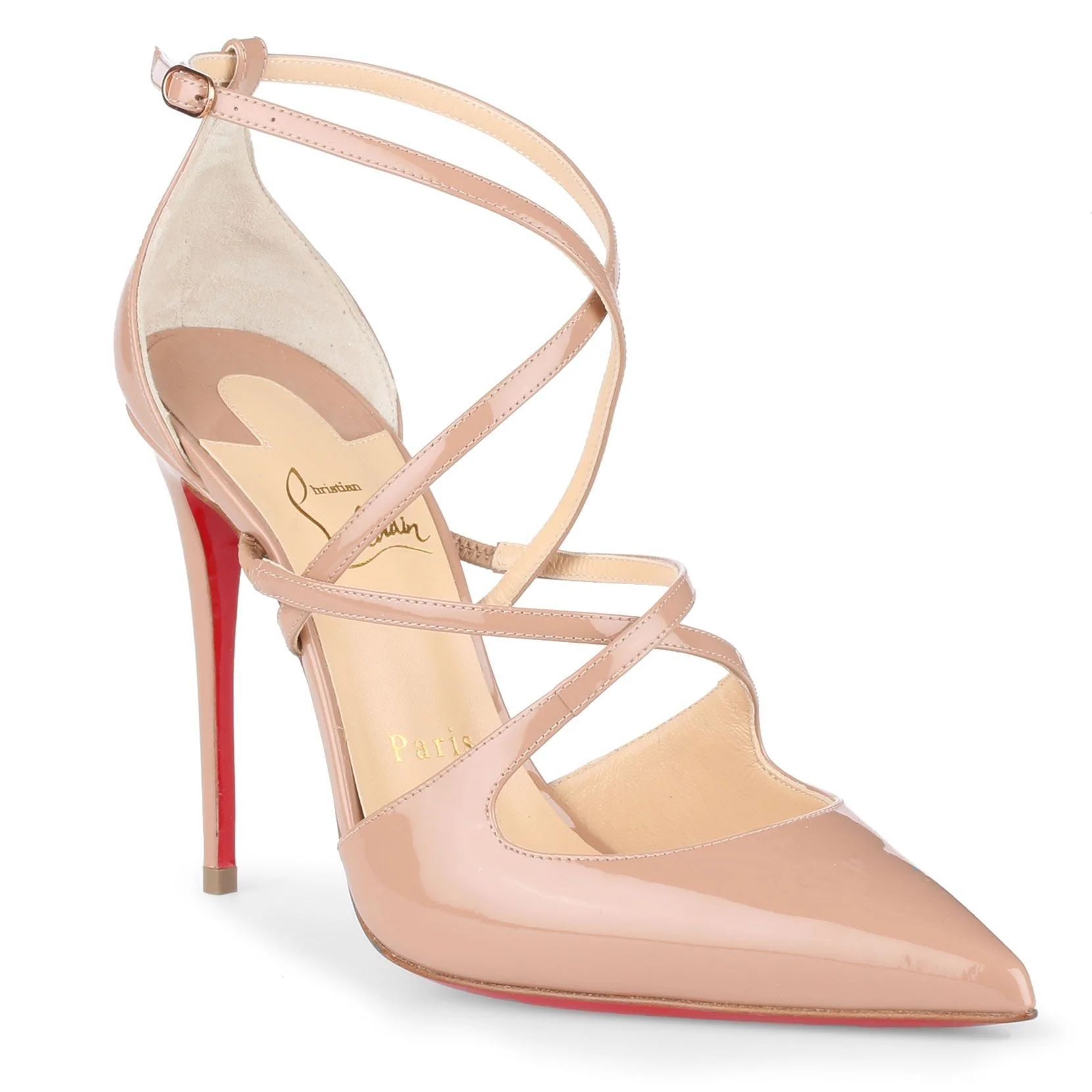 Crossfliketa 100 beige patent leather pumps - Image 2