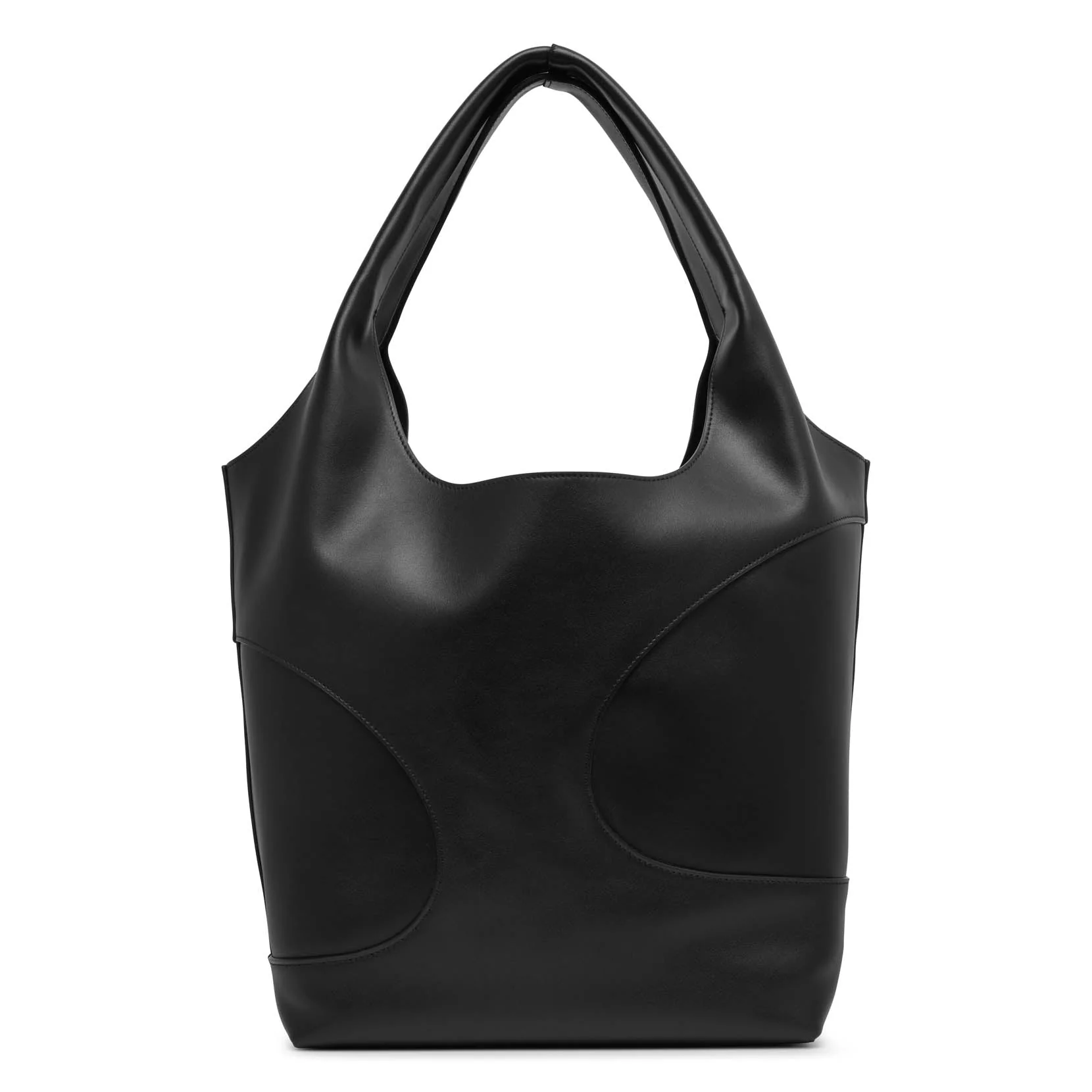 Cut out soft black tote bag - Image 4
