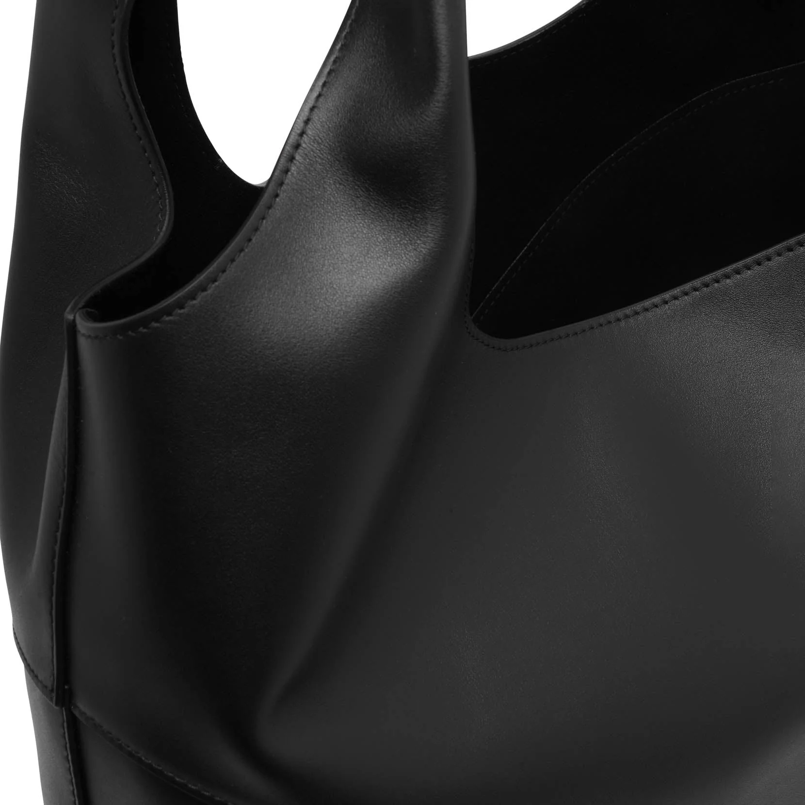 Cut out soft black tote bag - Image 6