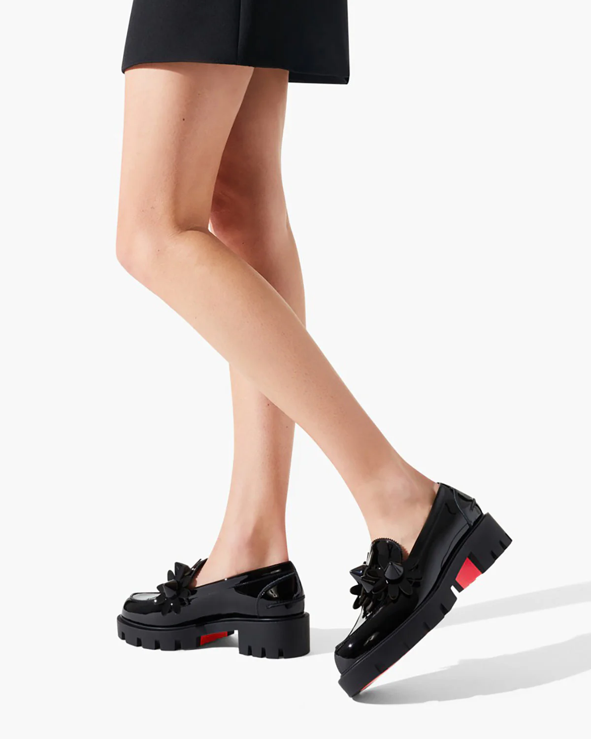 Daisy spikes black patent flats - Image 2