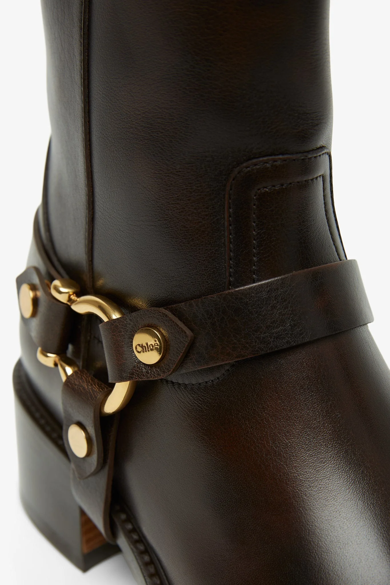 Dakota dark brown leather boots - Image 4