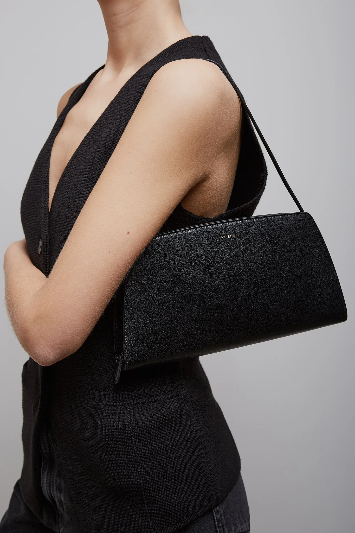 Dalia baguette black leather bag - Image 2