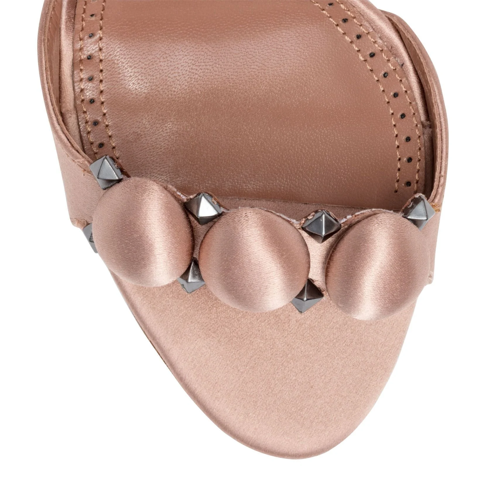 Dark blush 110 satin bomb sandals - Image 4
