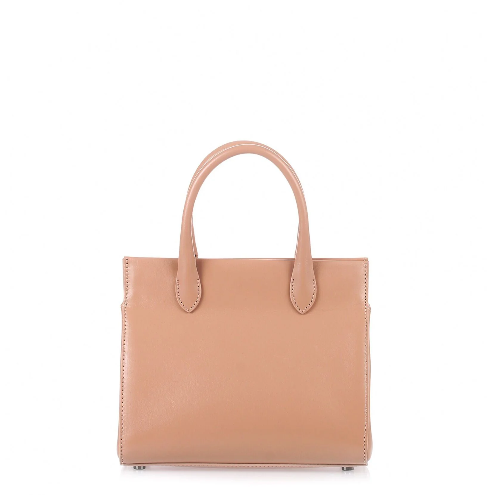 Dark nude leather mini tote