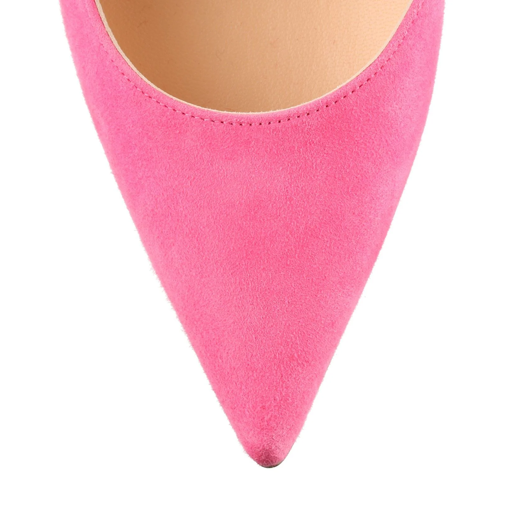 Decoltish 100 pink suede pump - Image 4