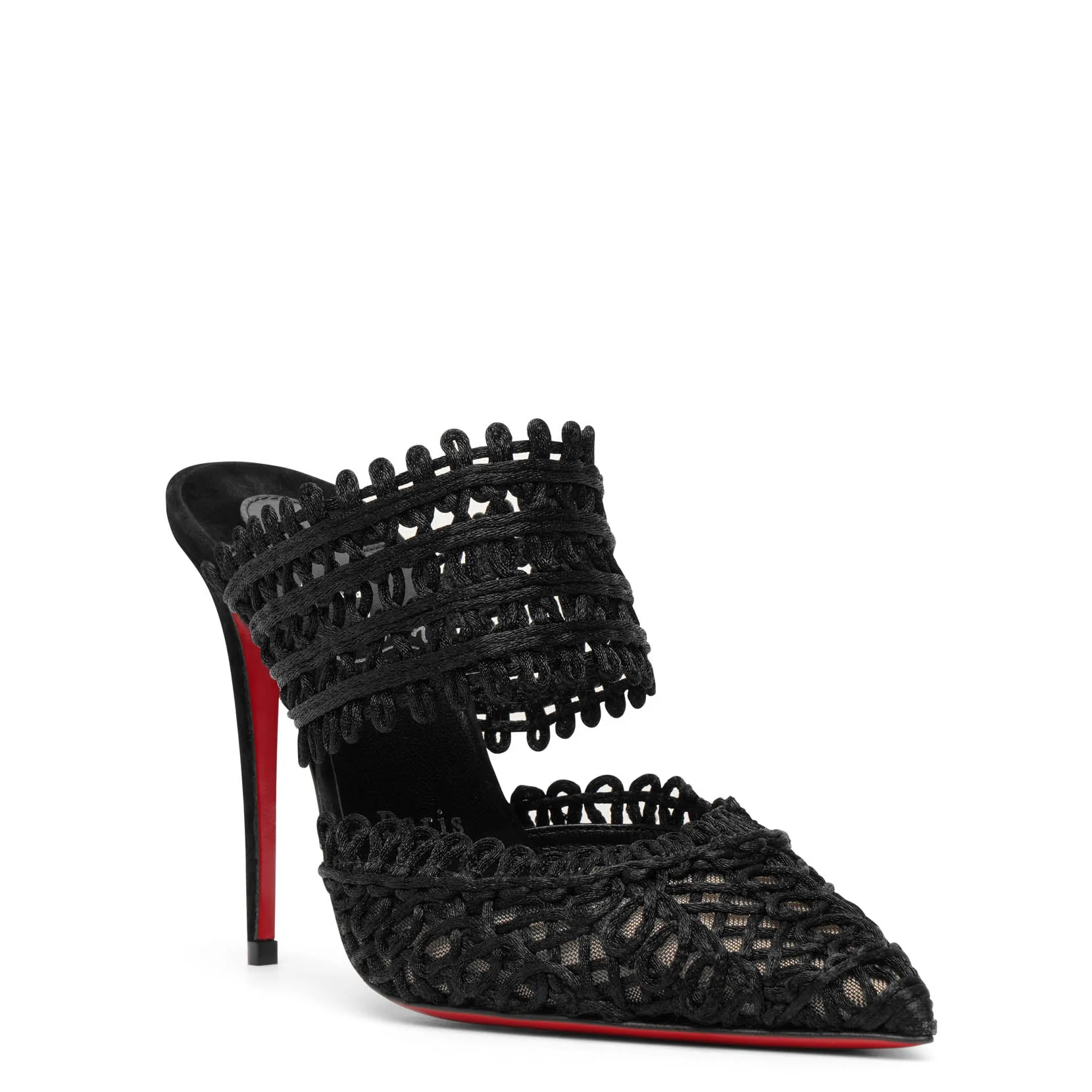 Deia 100 macrame black mule pumps - Image 3
