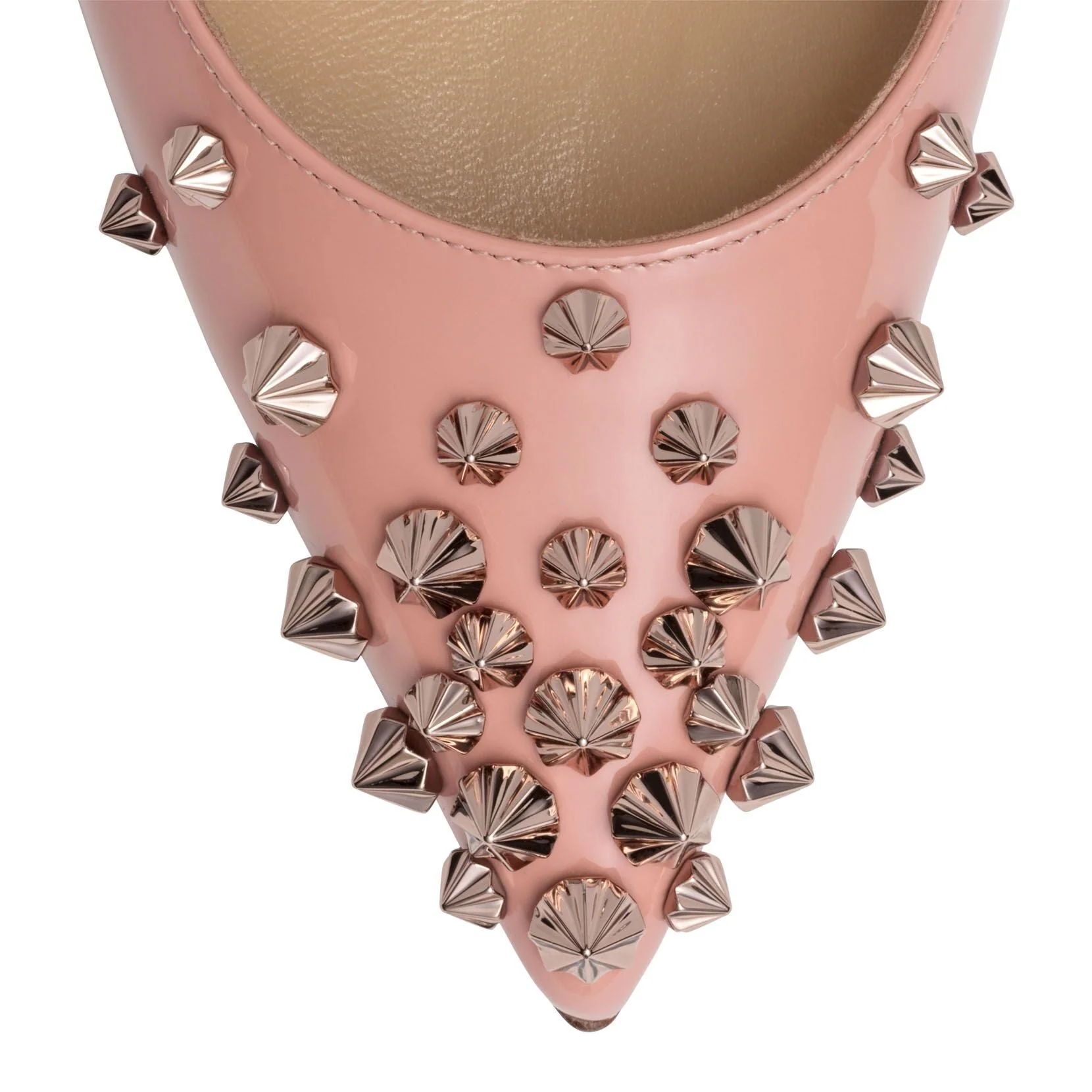 Drama 70 blush patent leather slingback stud pumps - Image 4