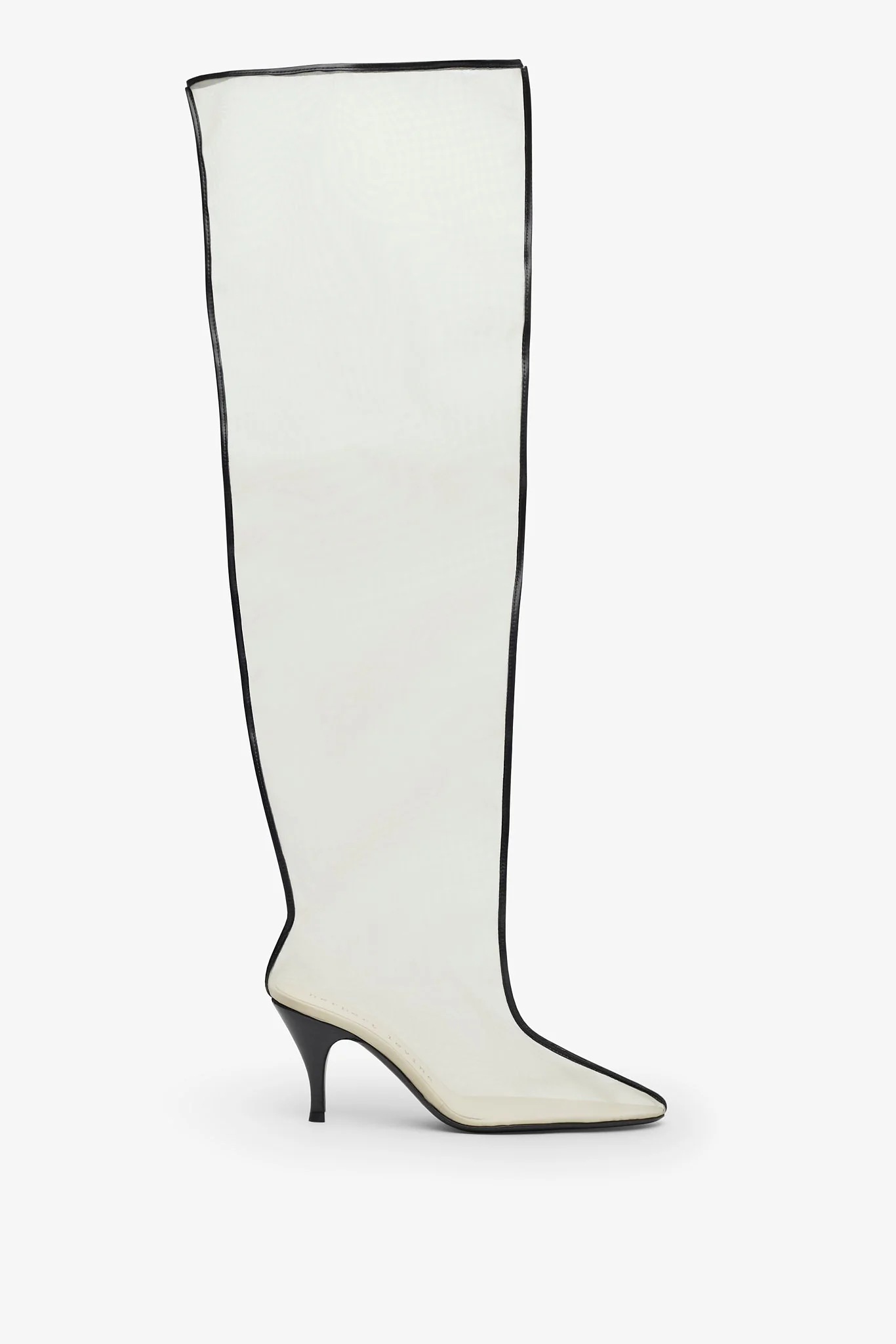Drawing a blank 85 ivory mesh boots