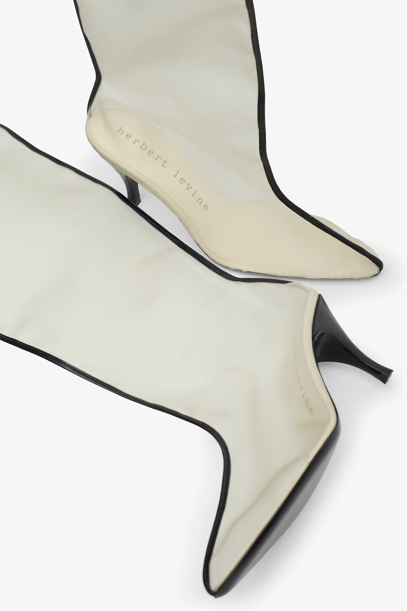Drawing a blank 85 ivory mesh boots - Image 4