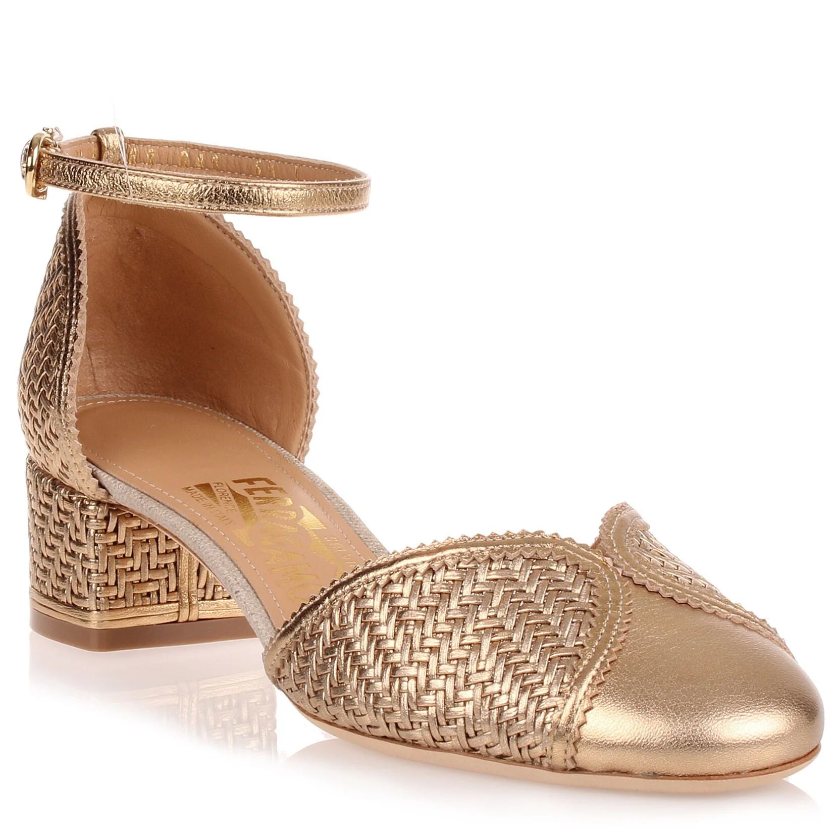 Edda metallic gold leather sandal - Image 2