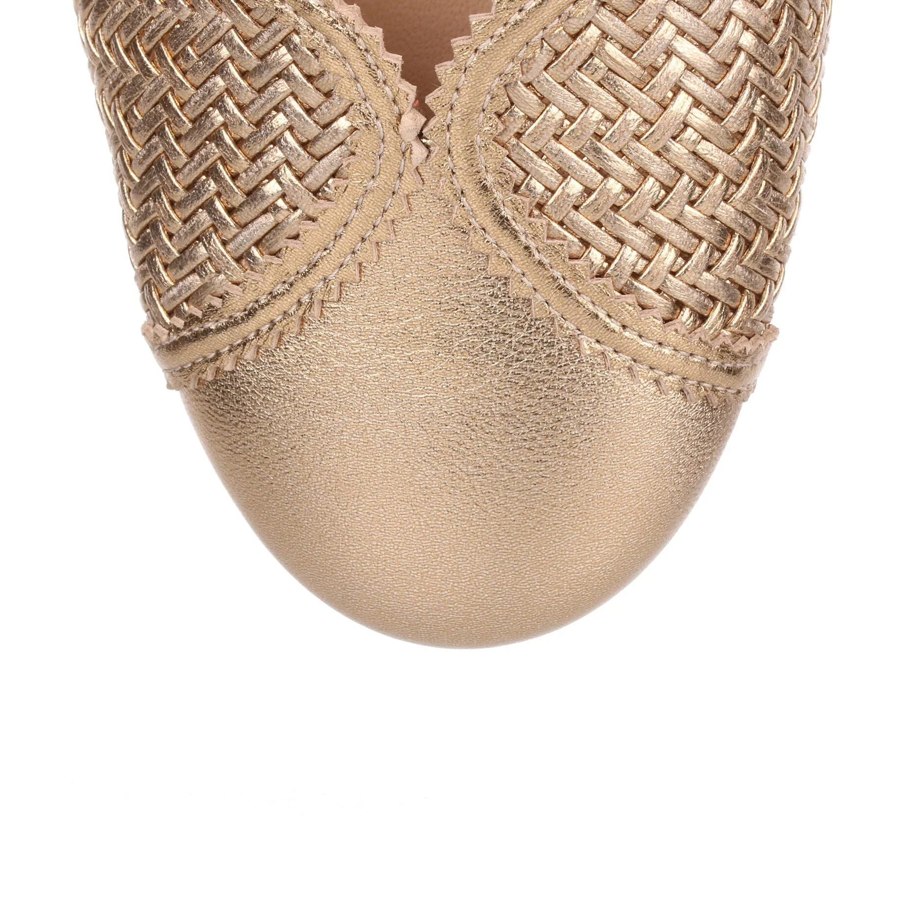Edda metallic gold leather sandal - Image 4