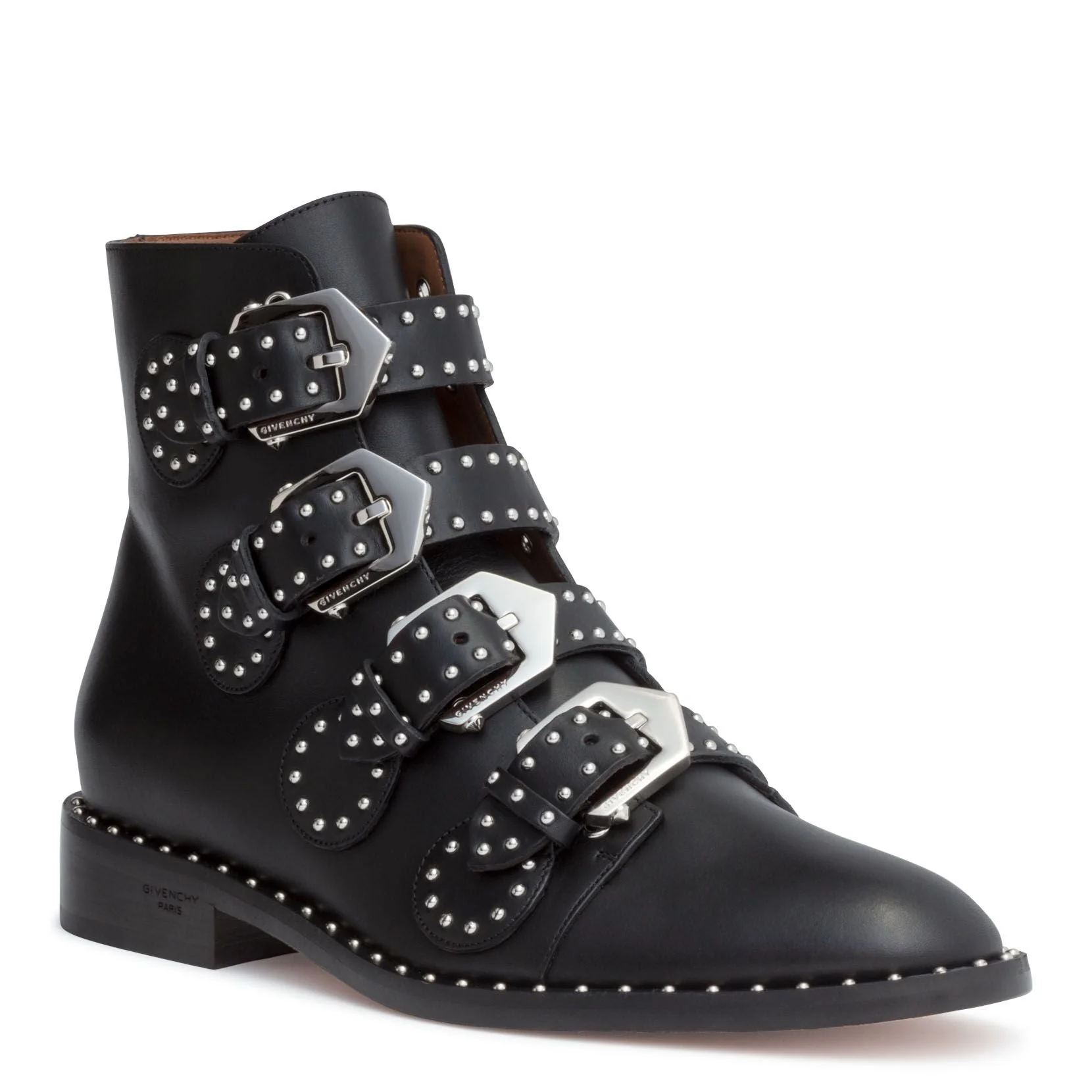 Elegant flat black leather boot - Image 2