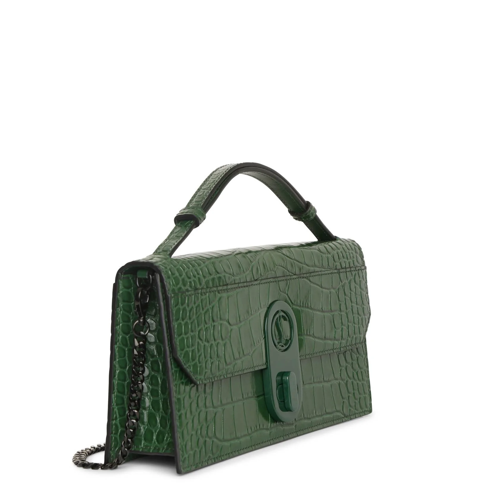 Elisa Baguette green creative leather clutch - Image 2