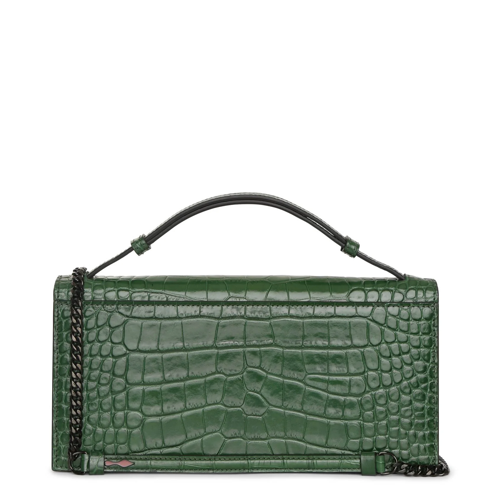Elisa Baguette green creative leather clutch - Image 3