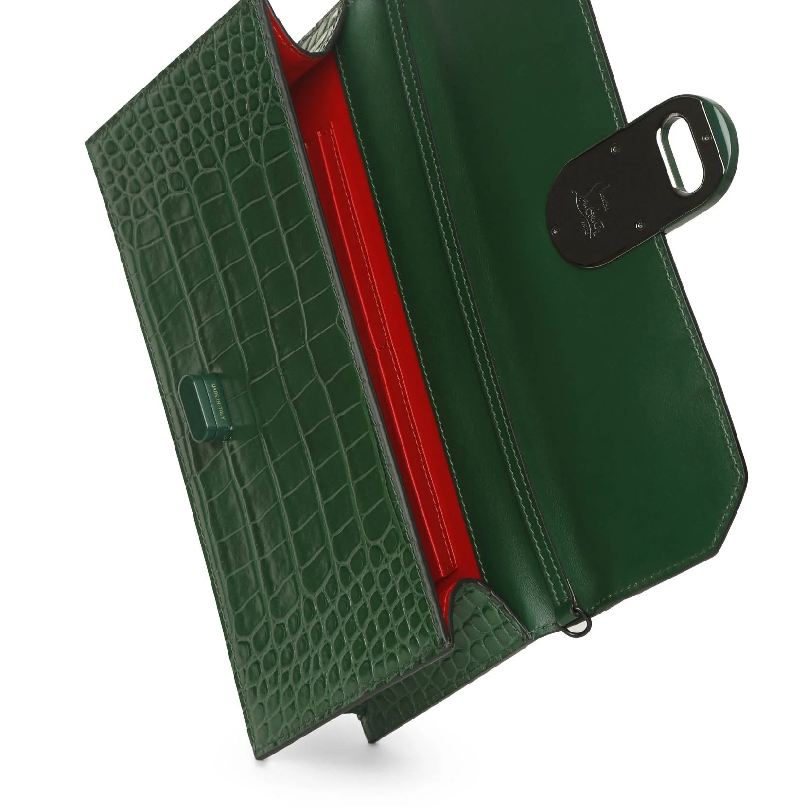 Elisa Baguette green creative leather clutch - Image 4