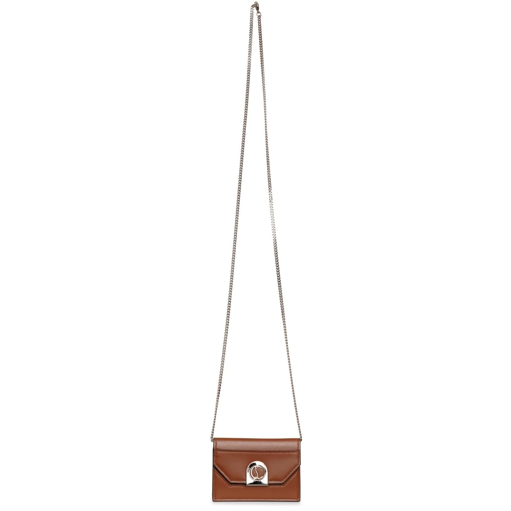 Elisa chain card holder nude 5 silver - Image 5