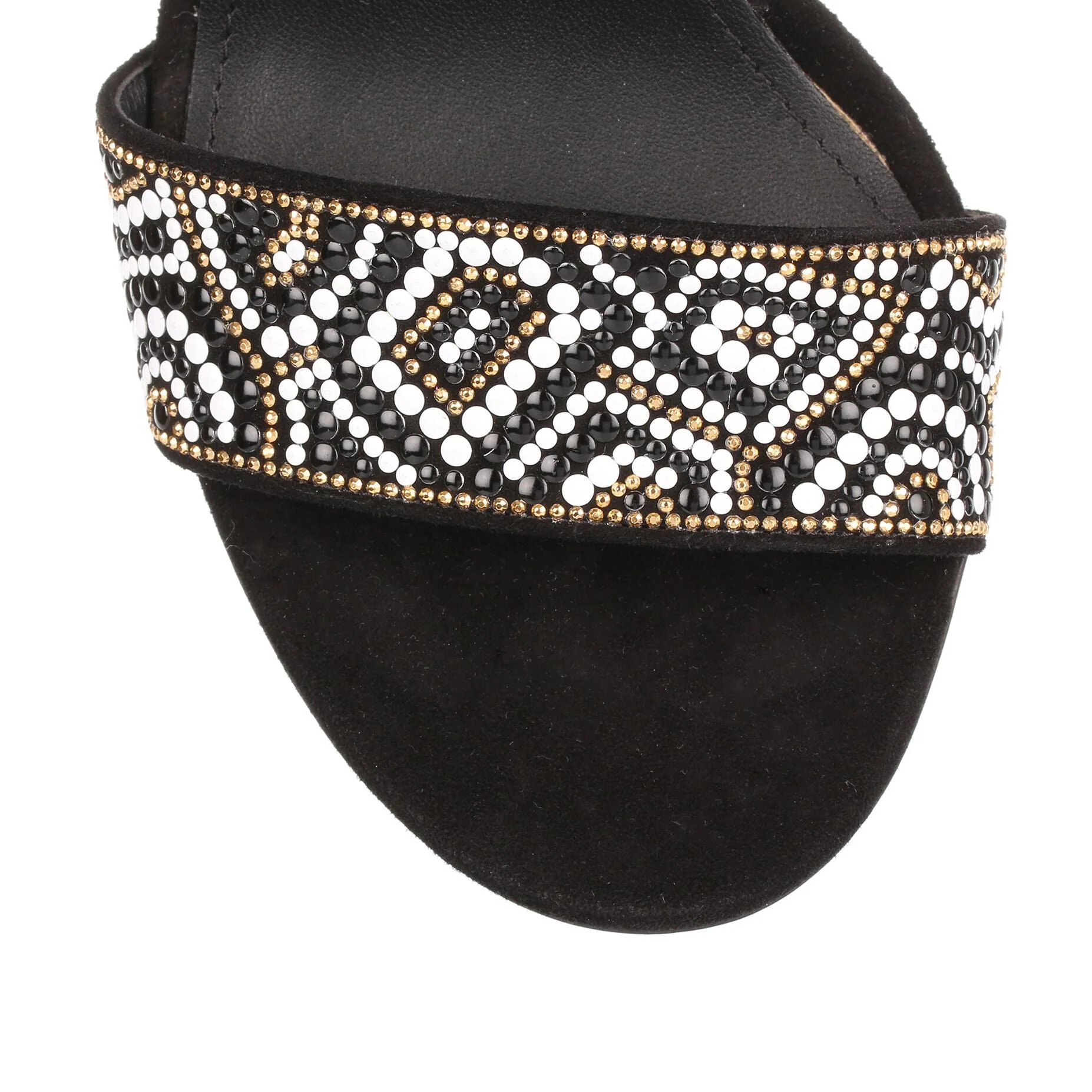 Ella Mosaic black suede sandal - Image 4