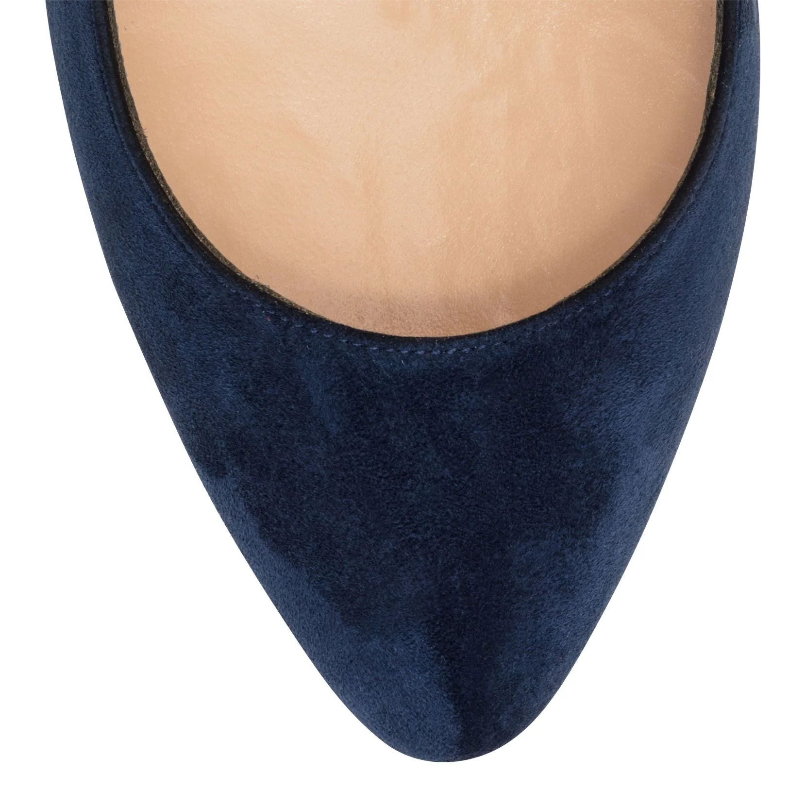 Eloise 100 Dark Blue Suede Pumps - Image 4