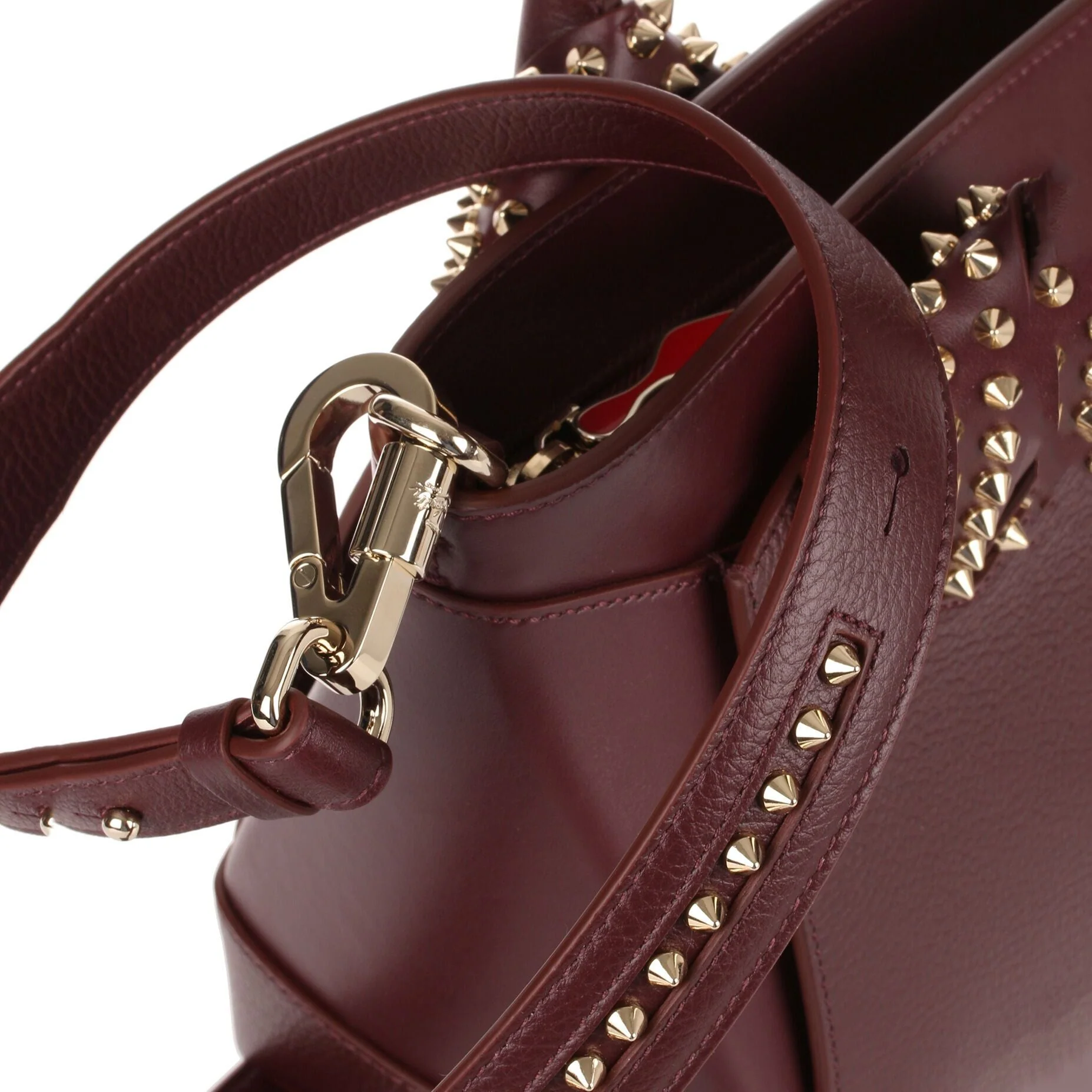 Eloise small bordeaux leather bag - Image 4