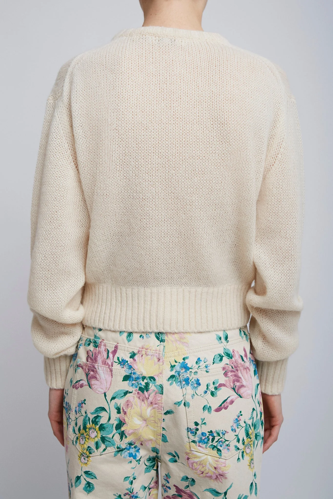 Embroidered alpaca silk knit sweater - Image 3