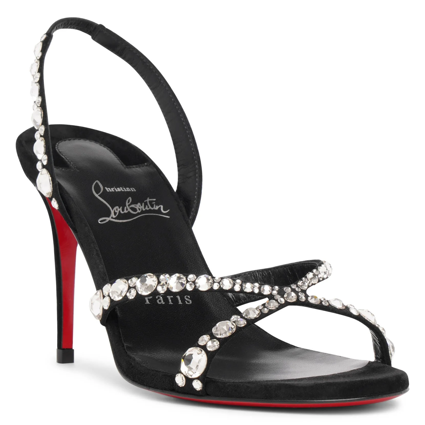 Emilie 85 black strass sandals - Image 3