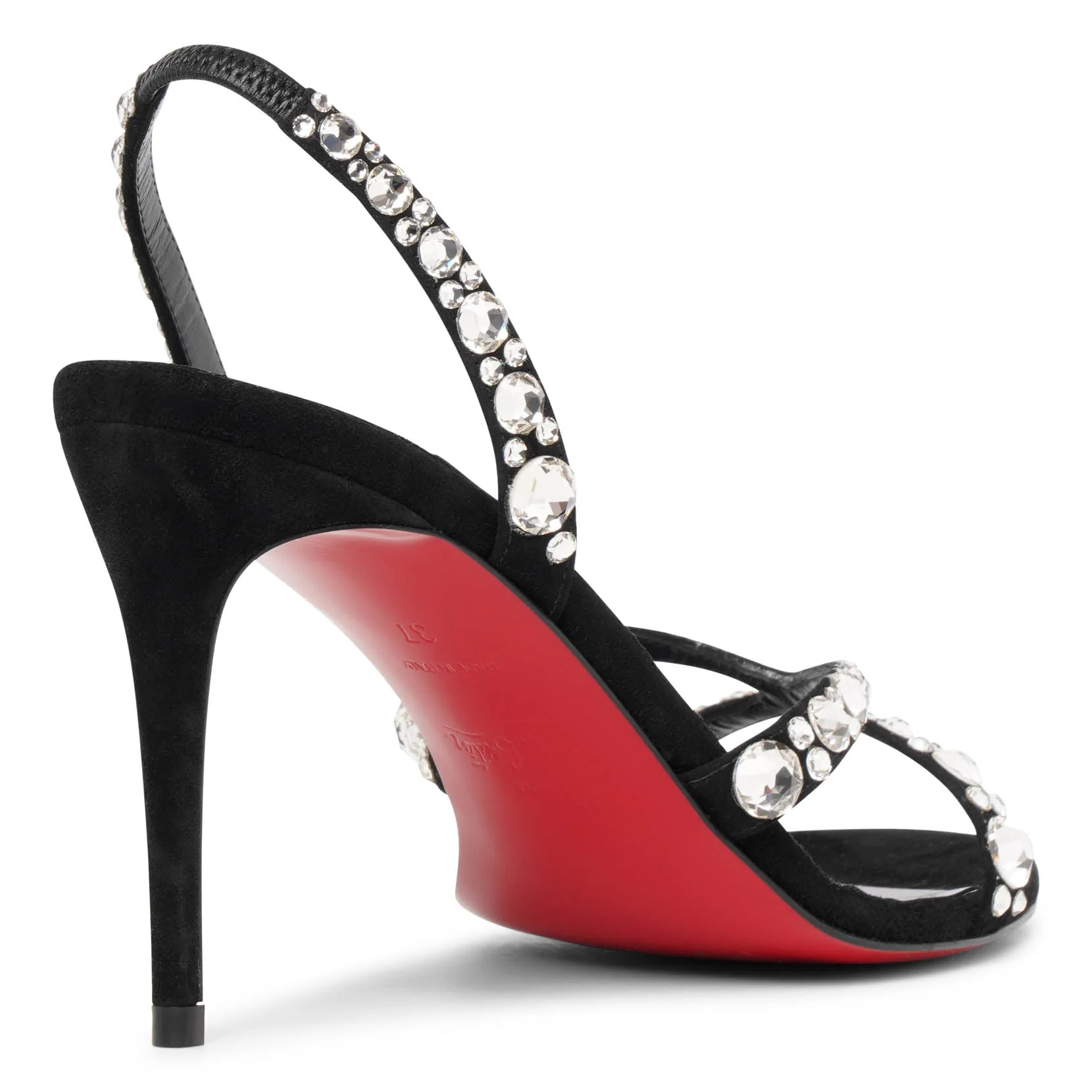 Emilie 85 black strass sandals - Image 4