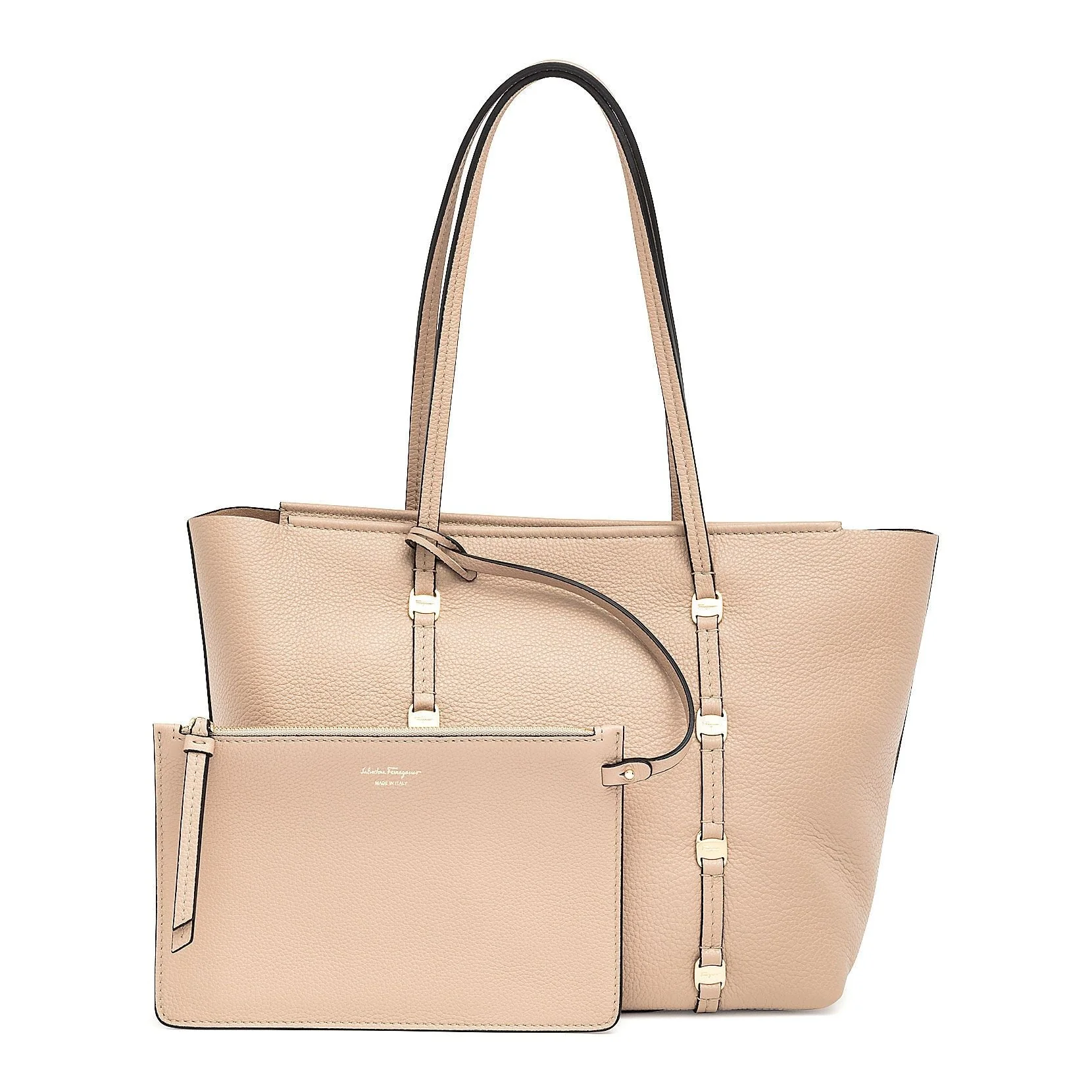 Emosion almond beige leather tote - Image 3
