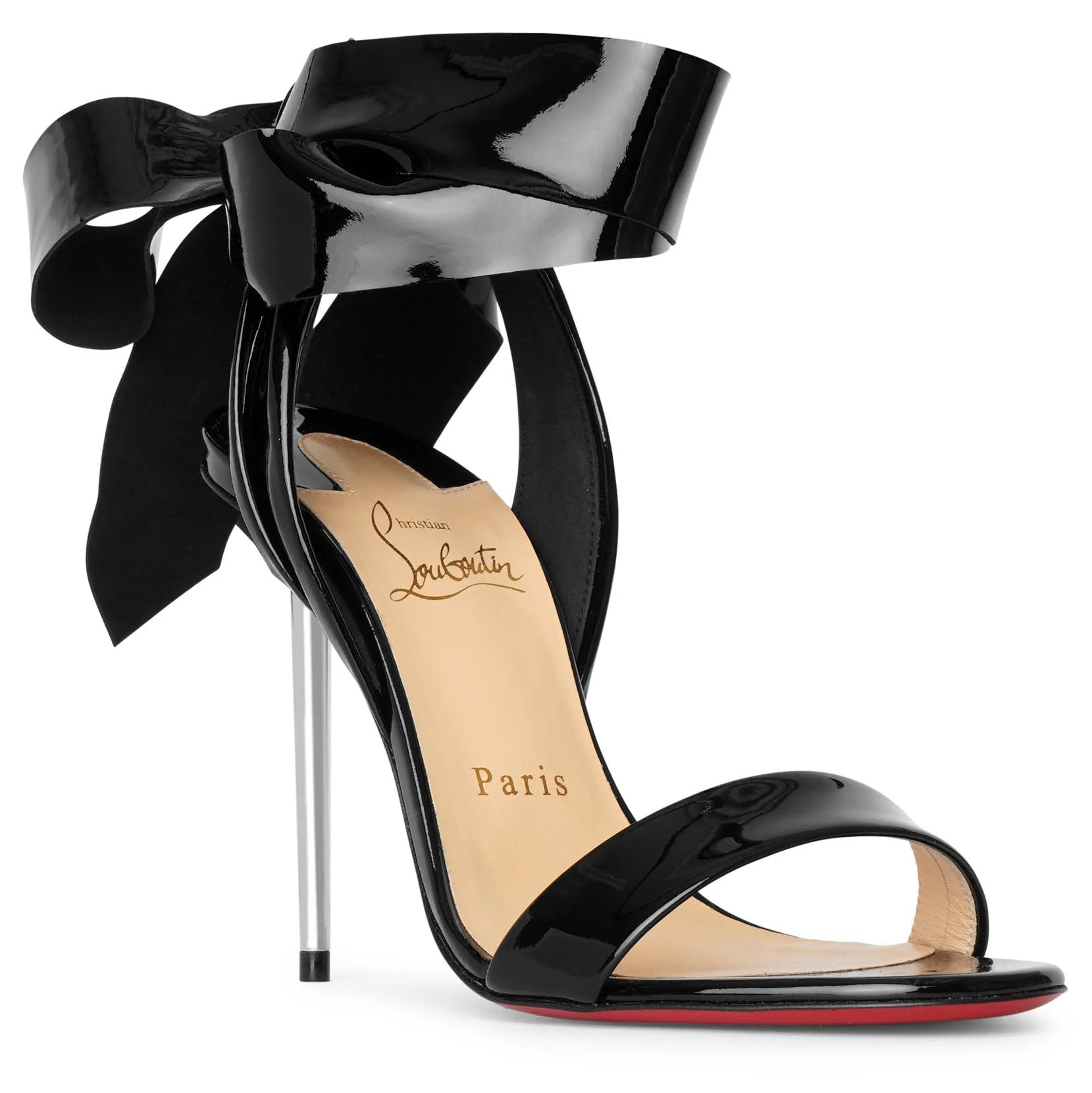 Epic Rose 100 soft patent black sandals - Image 2