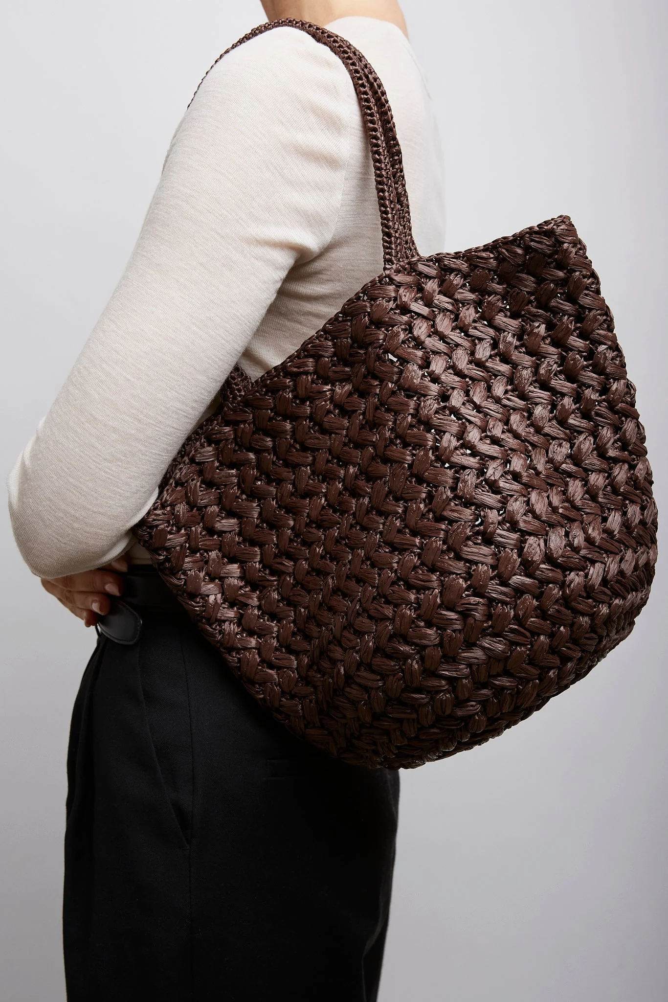 Estelle woven leather tote bag - Image 5