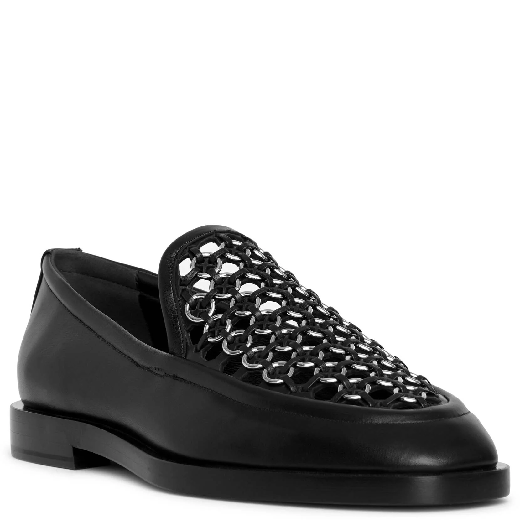 Eyelet leather moccassin flats - Image 4
