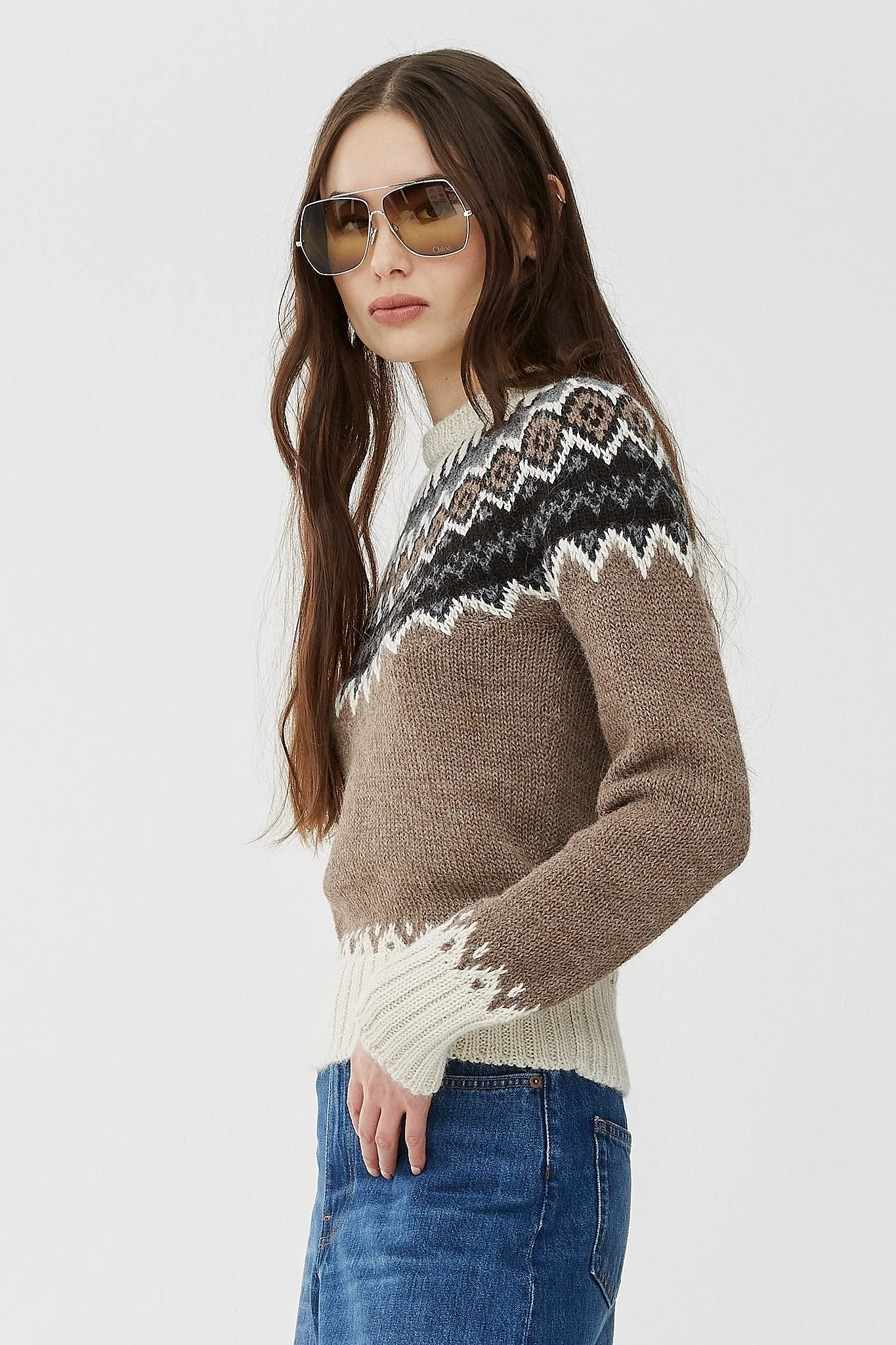 Faire isle wool knit sweater - Image 4