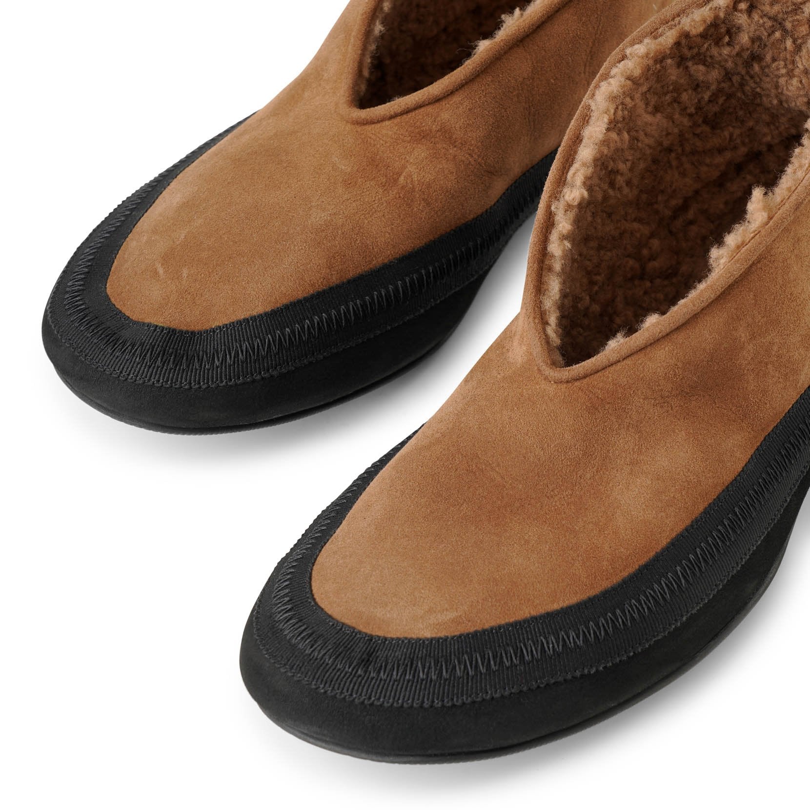 Fairy brown shearling flat shoes - Image 5