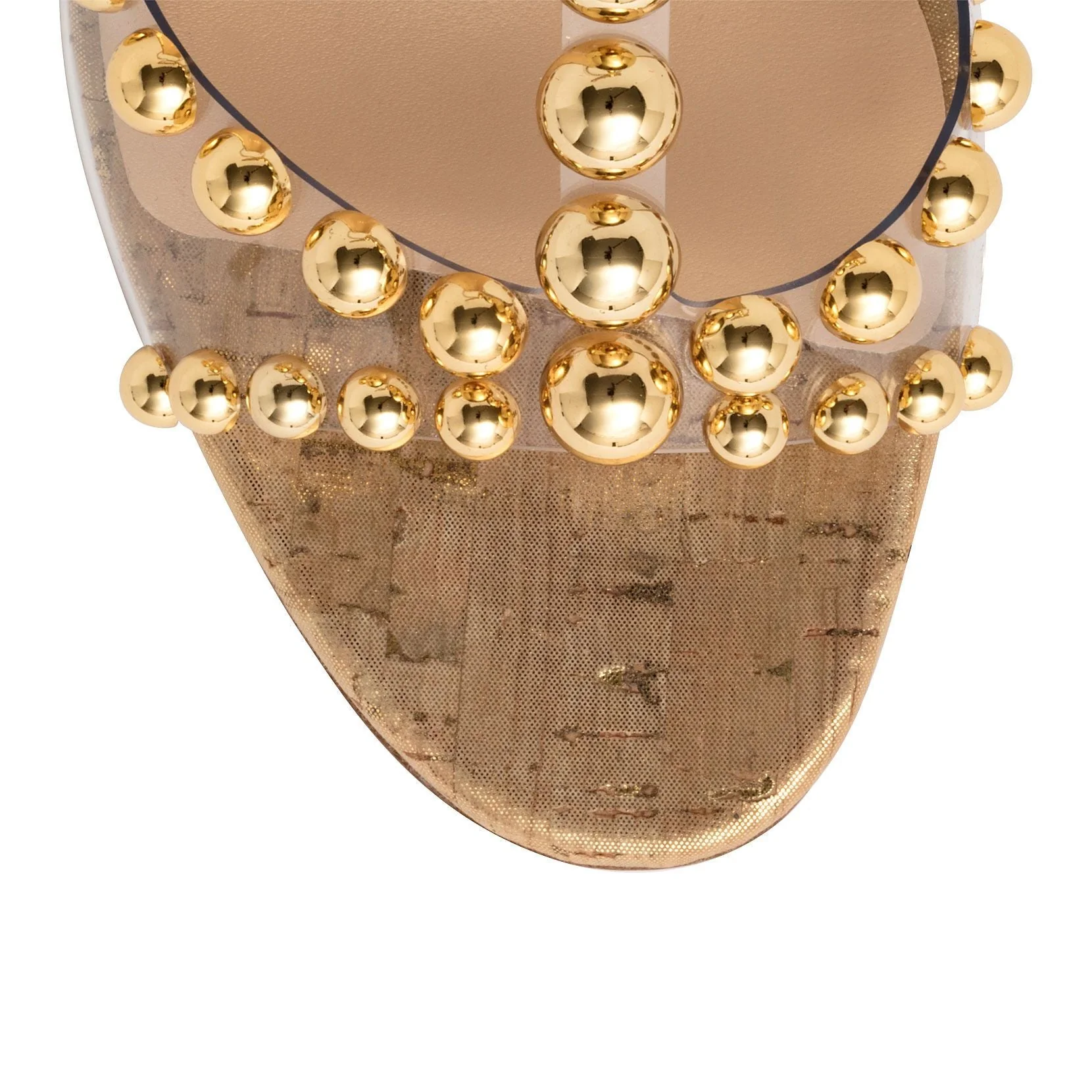 Faridaravie 100 pvc gold sandals - Image 4