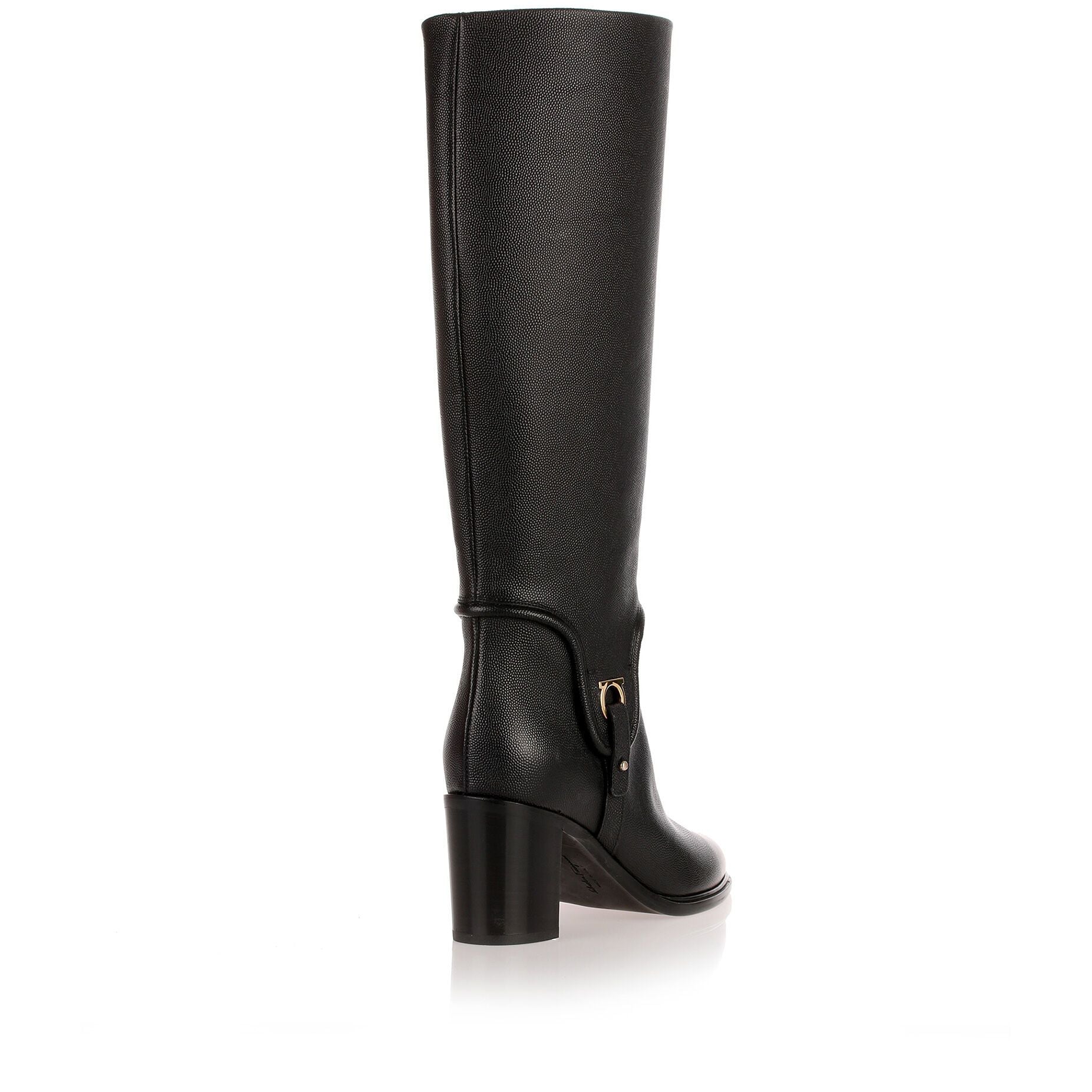 Flavius black leather knee-boot - Image 3